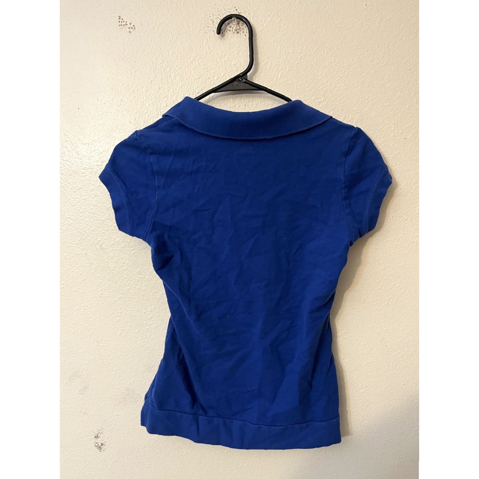 Nike Nike Fit Dry Shirt Womens Size S Short Sleeve Polo Golf Blue Snap Size S / US 4 / IT 40 - 3 Thumbnail