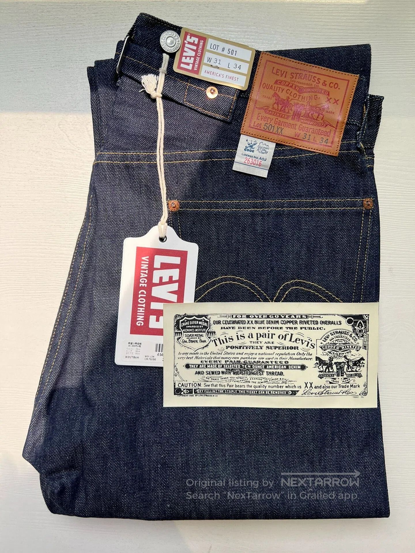 LVC LVC 33501 0048 1933 Jeans. Size US 31 - 3 Thumbnail