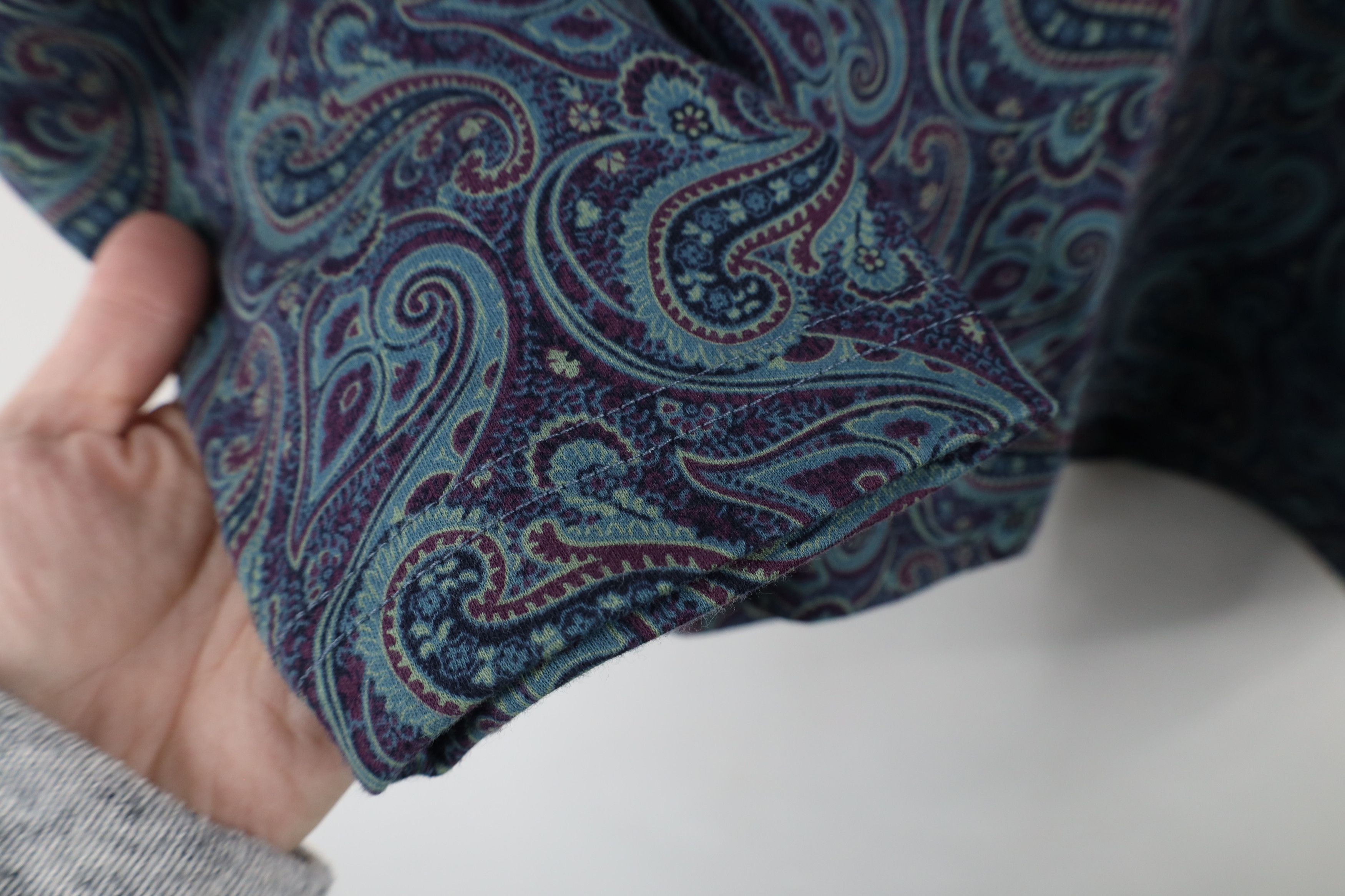 Lands' End × Vintage Vintage 90s Lands End All Over Print Turtleneck T-Shirt Size XL / US 12-14 / IT 48-50 - 4 Thumbnail