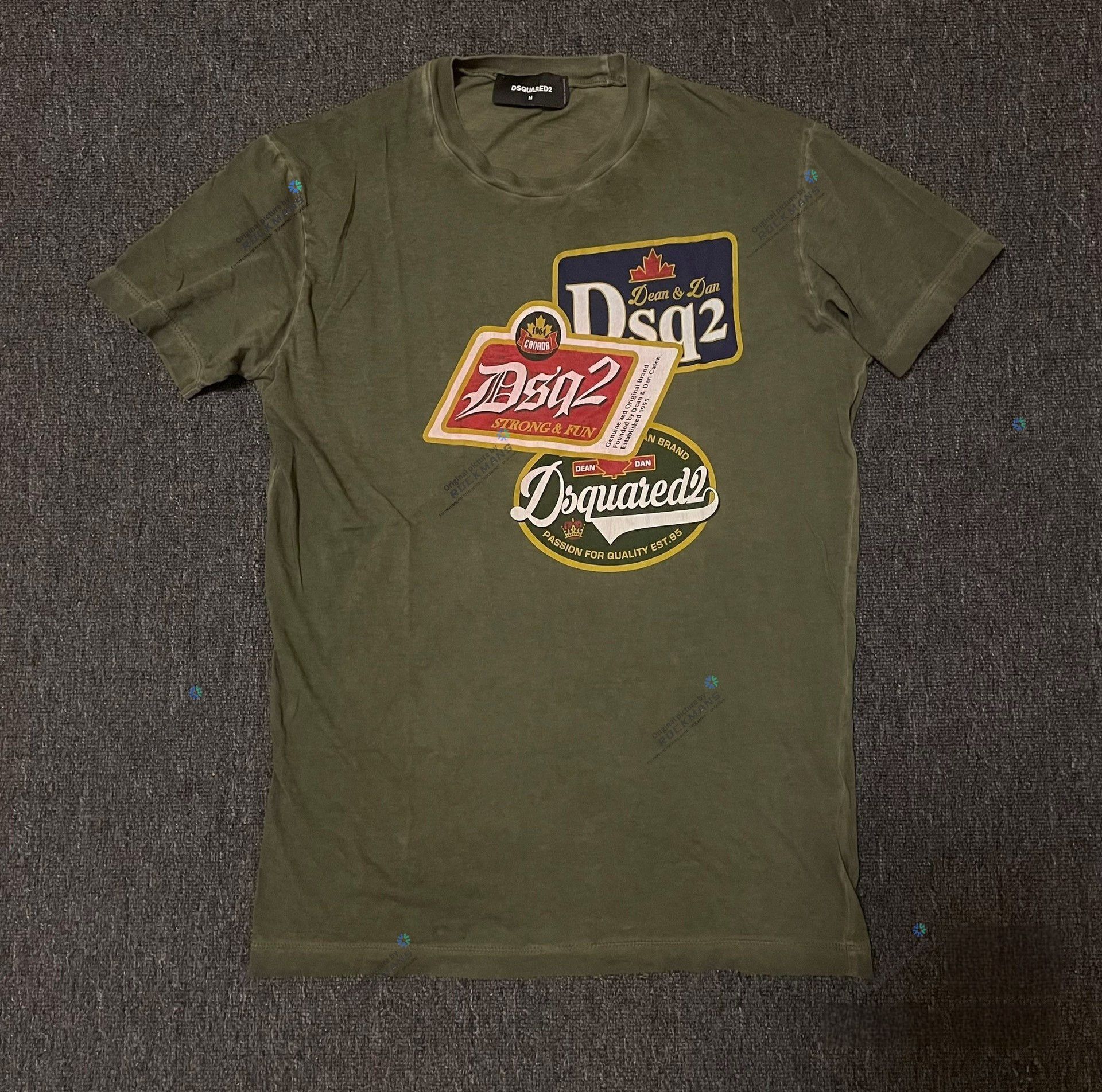 Dsquared2 Dsquared2 men's green washed T-shirt size M Size US M / EU 48-50 / 2 - 3 Thumbnail