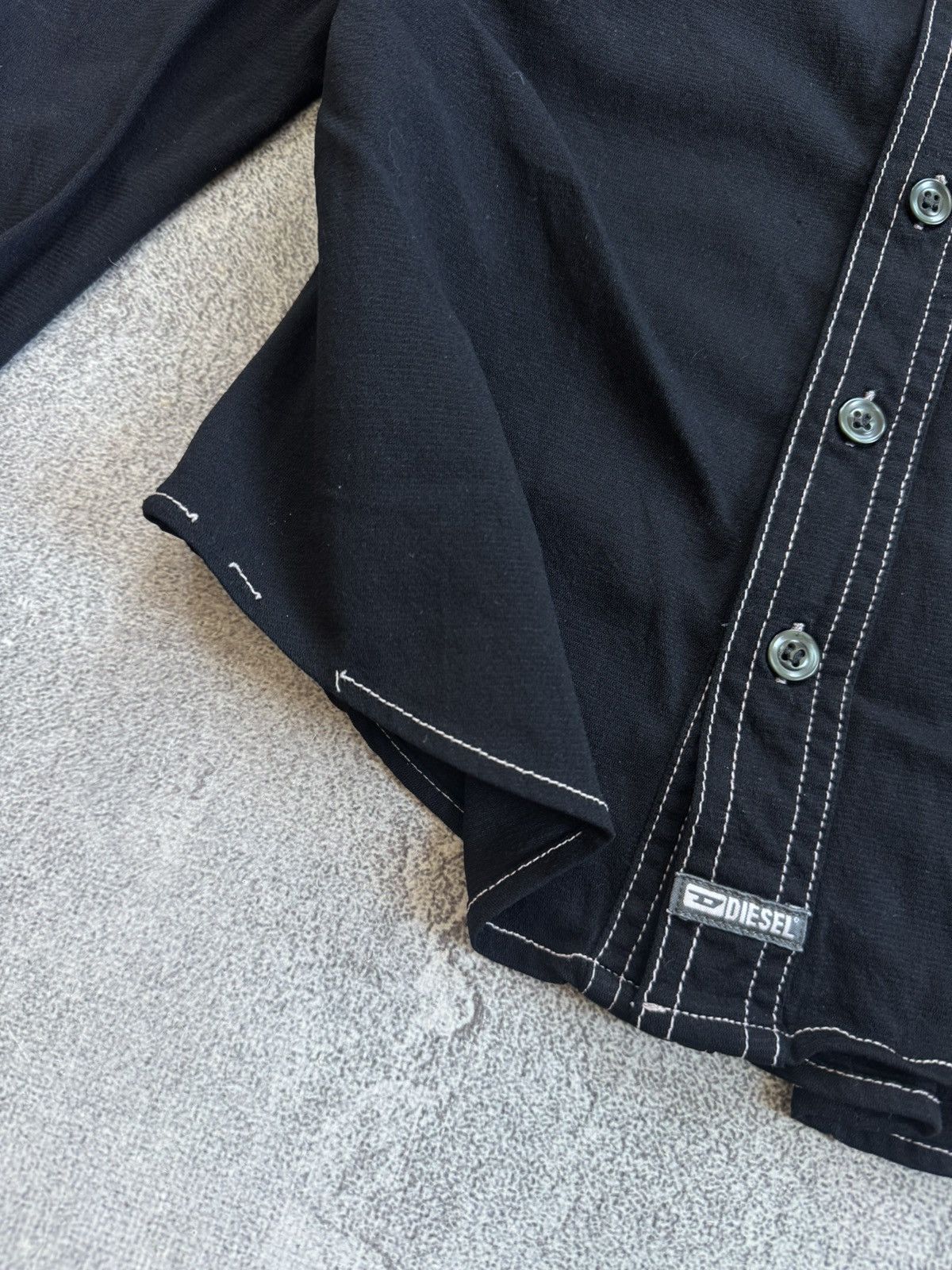 Diesel Diesel M/size black mesh blouse shirts button up avantgarde Size M / US 6-8 / IT 42-44 - 7 Thumbnail