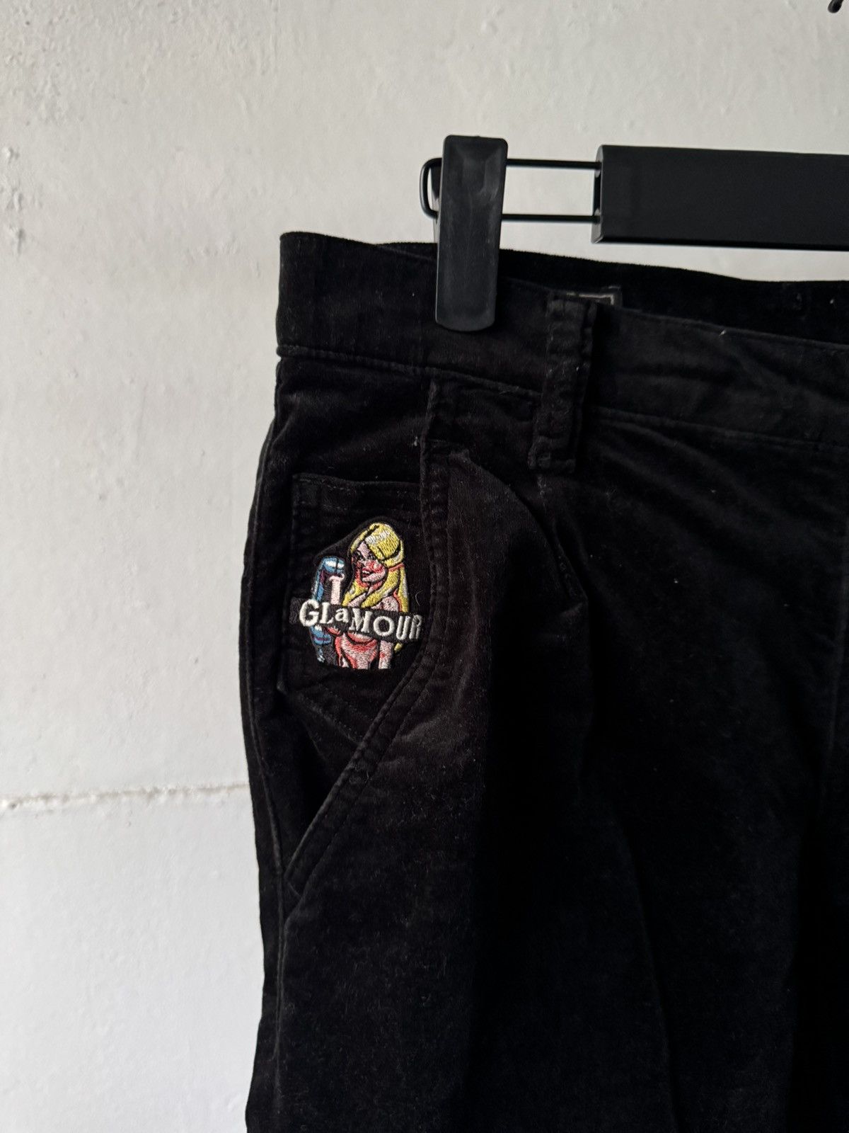 Hysteric Glamour Suede Embroidery Logo Pants Size US 30 / EU 46 - 1 Thumbnail