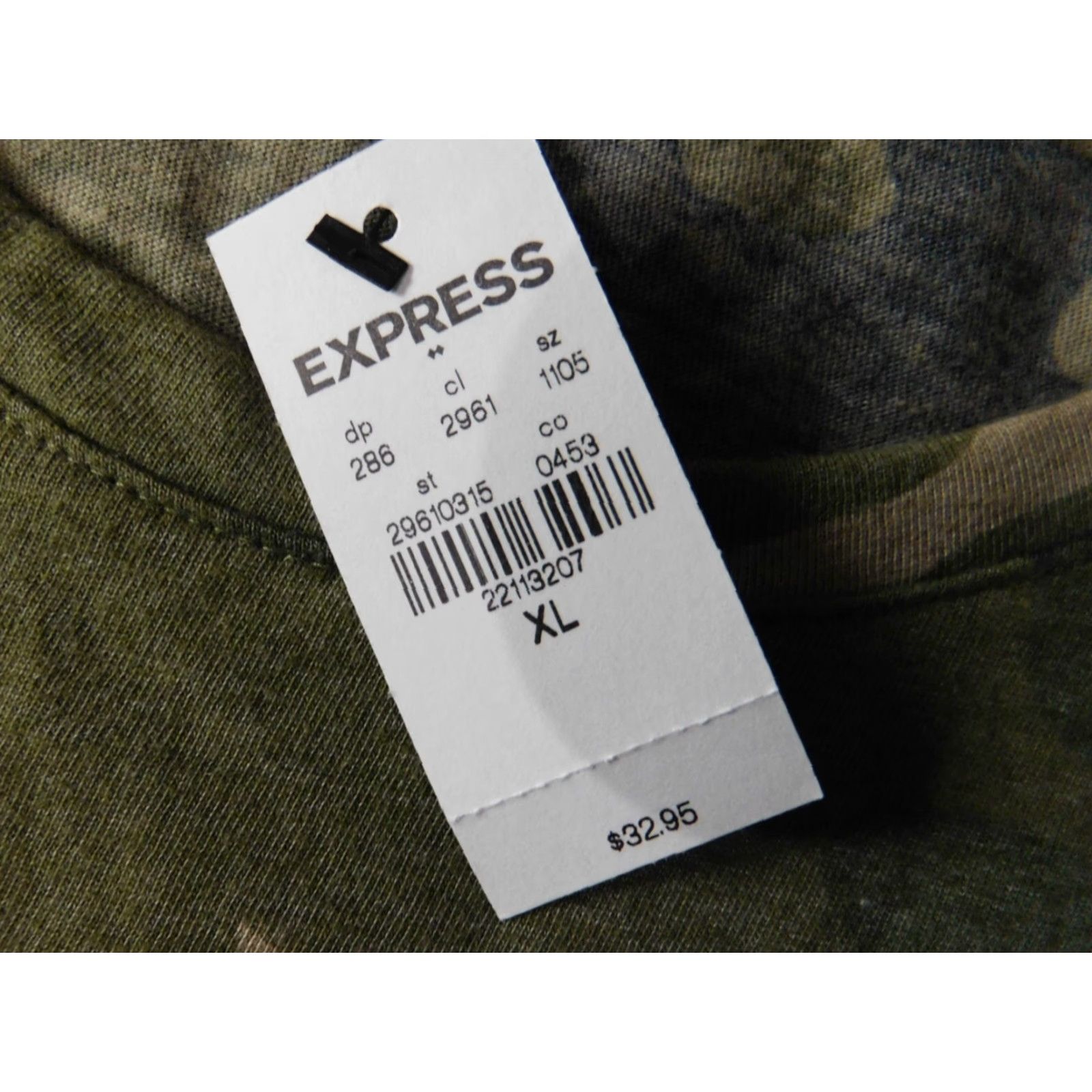 Express Express Womens Blouse XL Green Camouflage Long Sleeve Crew Neck Pullover Casual Shirt Size XL / US 12-14 / IT 48-50 - 5 Thumbnail