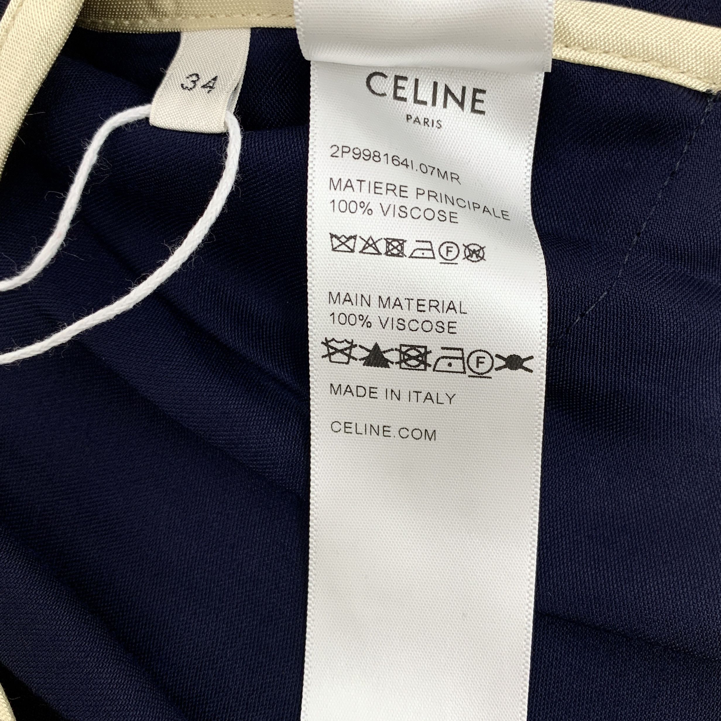 Celine Celine Drawstring Shorts Blue Trim (34) Size 24" / US 00 / IT 34 - 7 Thumbnail