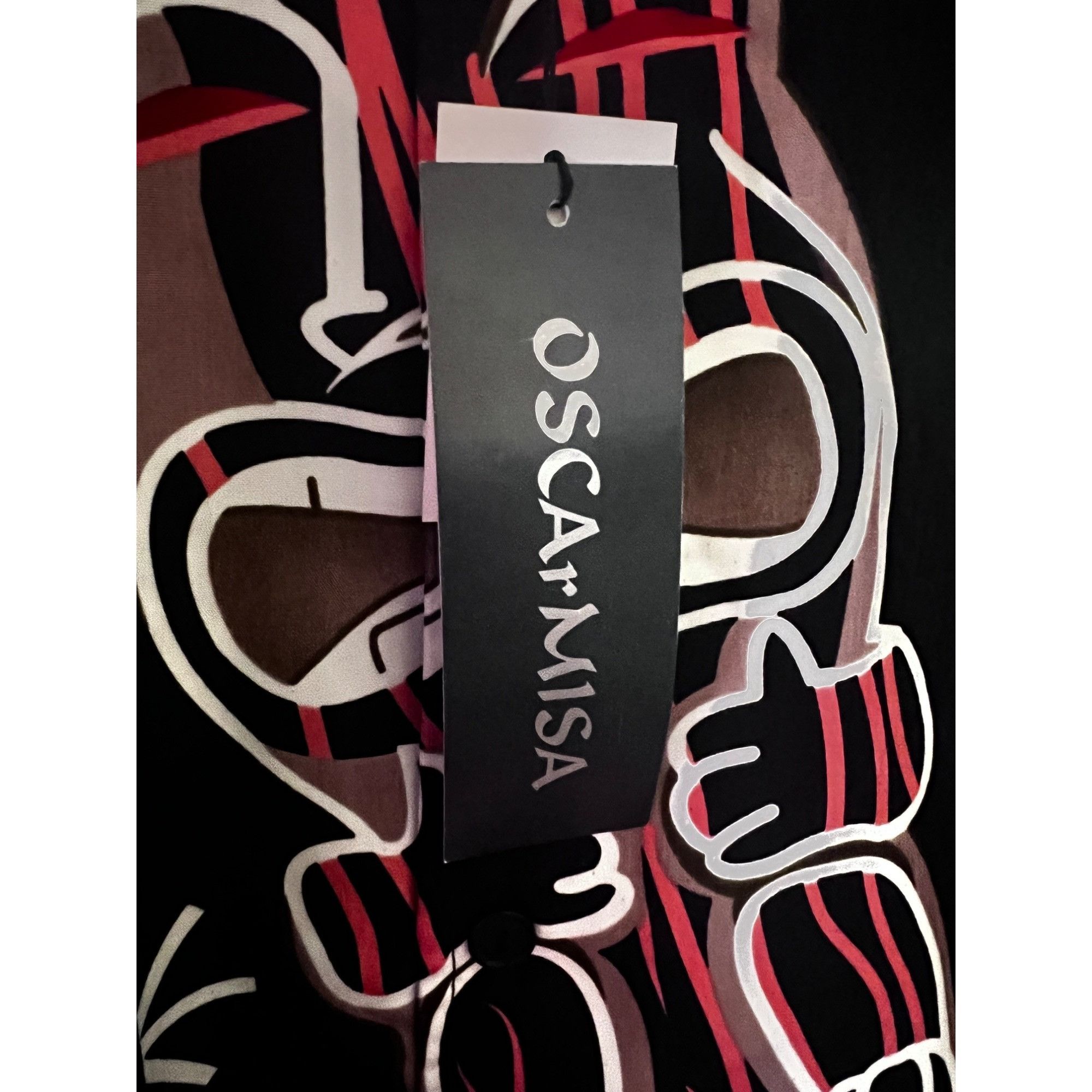 Other Oscar Misa Mens Black Giant Big Graphic Tiki Spell Out Rocka Size US XXL / EU 58 / 5 - 7 Thumbnail