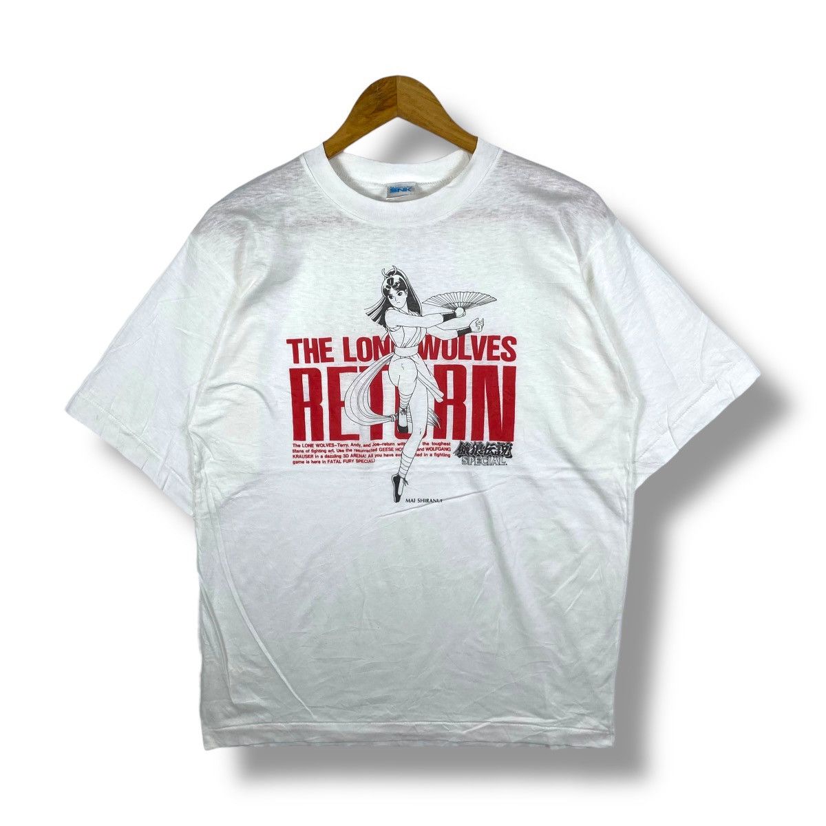 Japanese Brand Vintage 90s KING OF FIGHTERS Mai Shiranui Snk Promo Game Tee Size US M / EU 48-50 / 2 - 1 Thumbnail