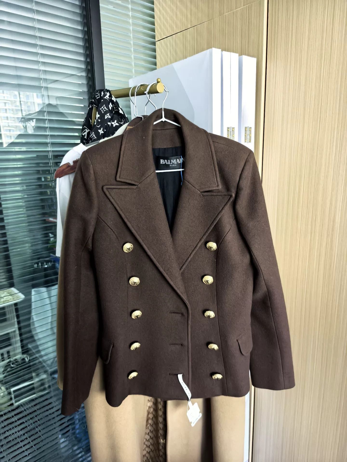 Balmain balmain deep brown double-breasted coat Size US S / EU 44-46 / 1 - 1 Thumbnail