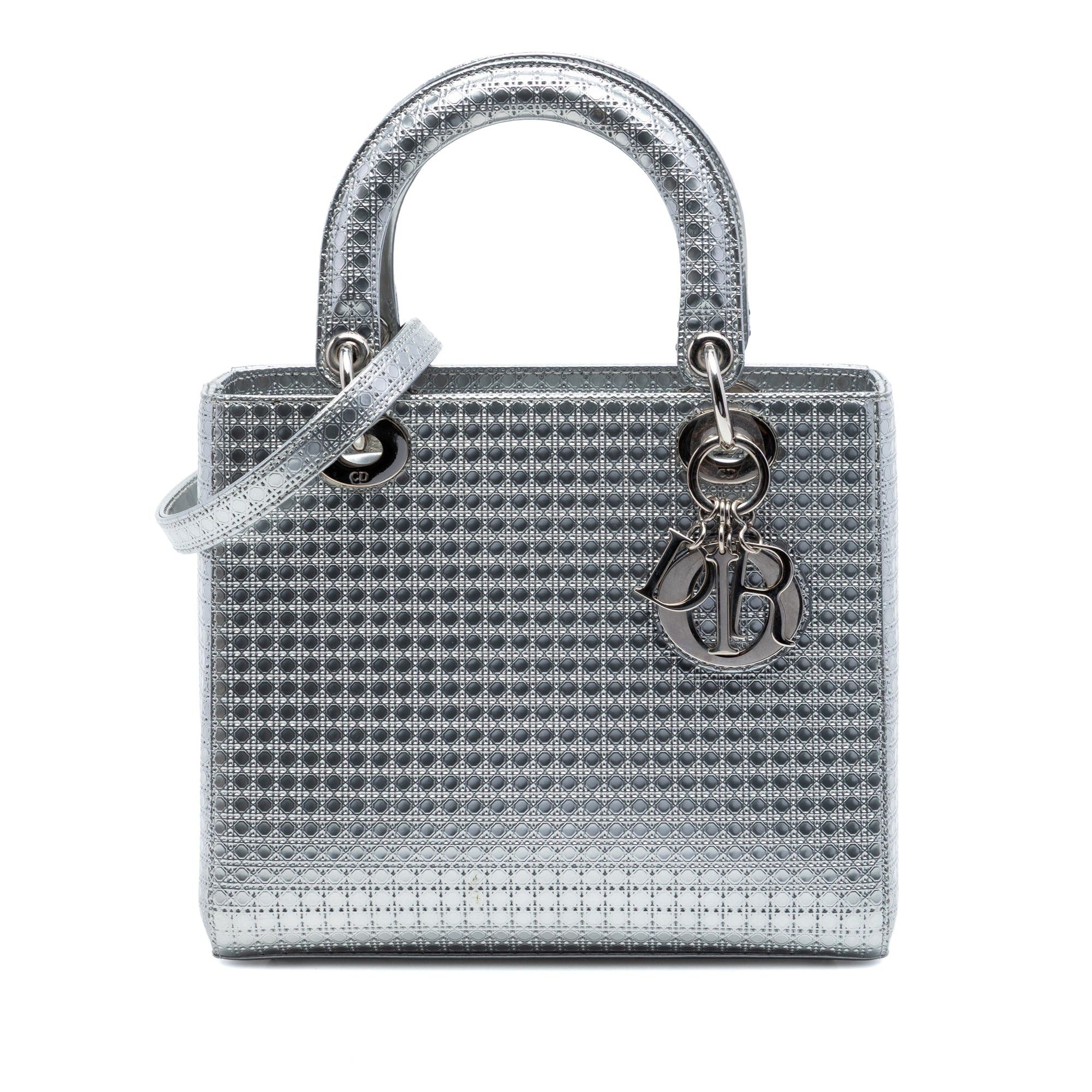 Dior Medium Metallic Patent Microcannage Lady Dior Size ONE SIZE - 1 Thumbnail