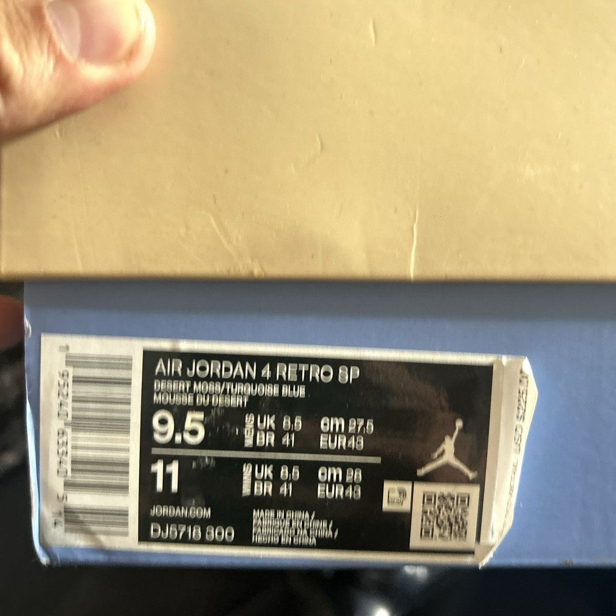 Jordan Brand Union LA x Air Jordan 4 Retro Desert Moss In Good Condition Size US 9.5 / EU 42-43 - 8 Thumbnail