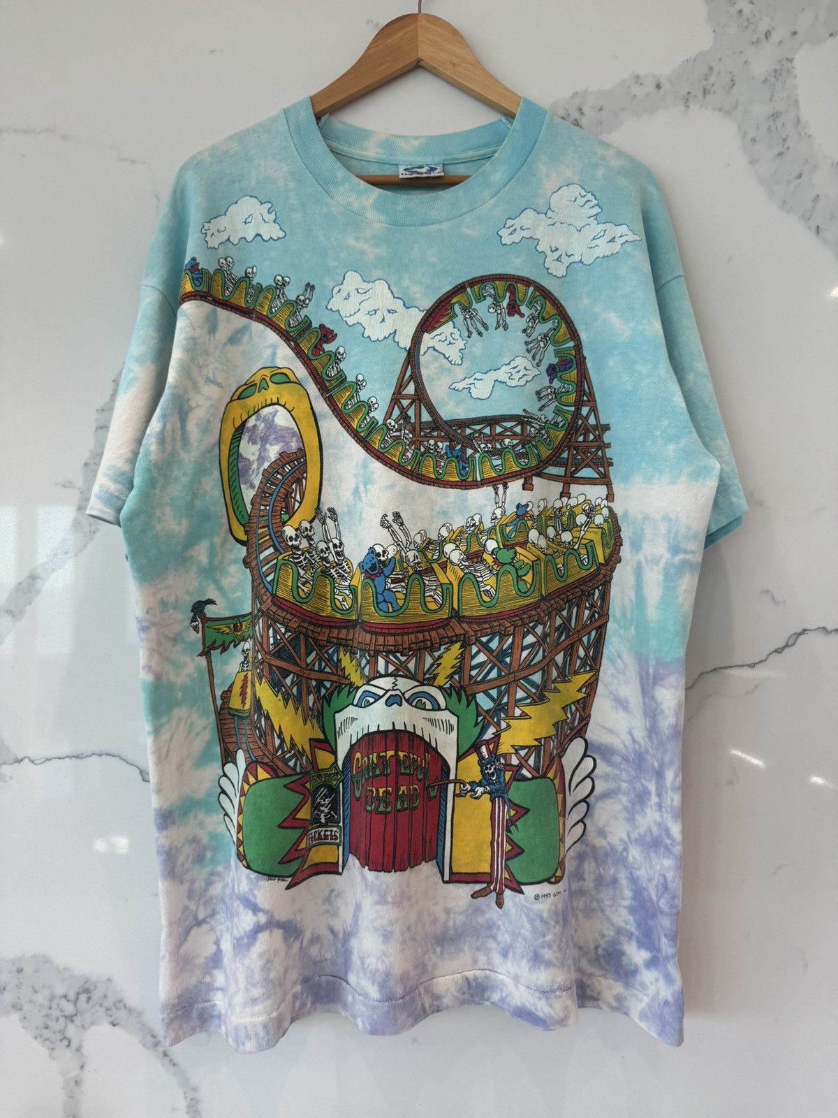 Grateful Dead Vintage 1993 Grateful Dead Liquid Blue Band Tee T Shirt Size US XL / EU 56 / 4 - 3 Thumbnail