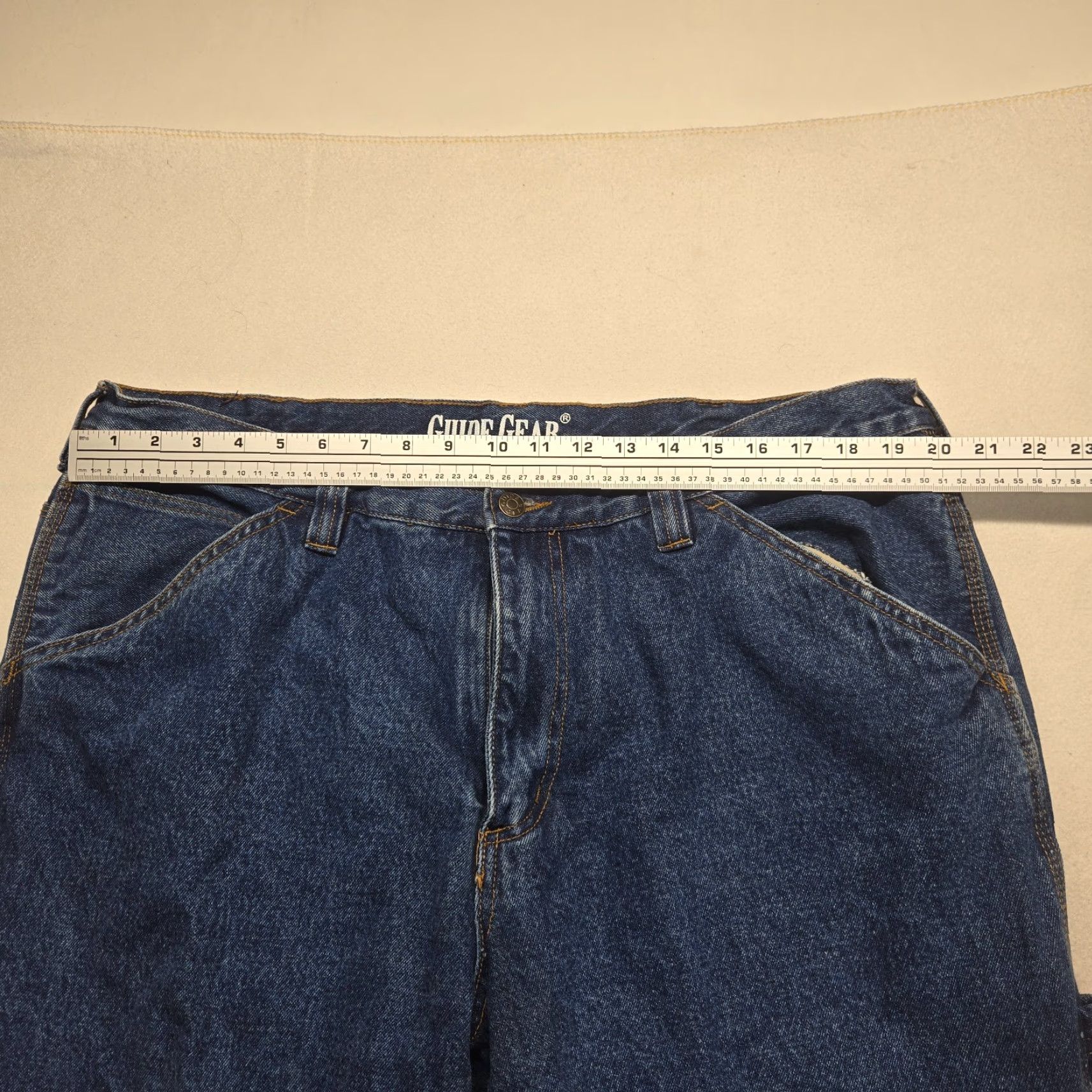 Denime Guide Gear Jeans Denim Blue Flannel-Lined Regular Fit 42x29 Men’s Jeans - 42 Regular Blue/Denim Pants with Belt Loops, 5-Pocket, Work/Outdoor Theme Size US 42 / EU 58 - 5 Thumbnail