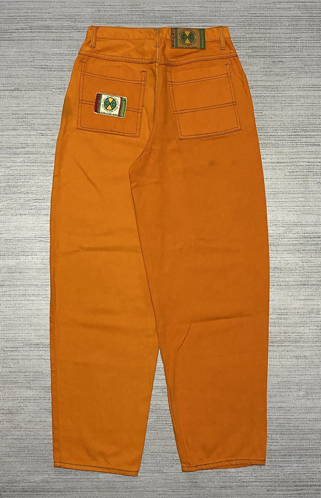 Cross Colours Vintage Cross Colours Orange Baggy Jeans Size US 27 - 1 Thumbnail