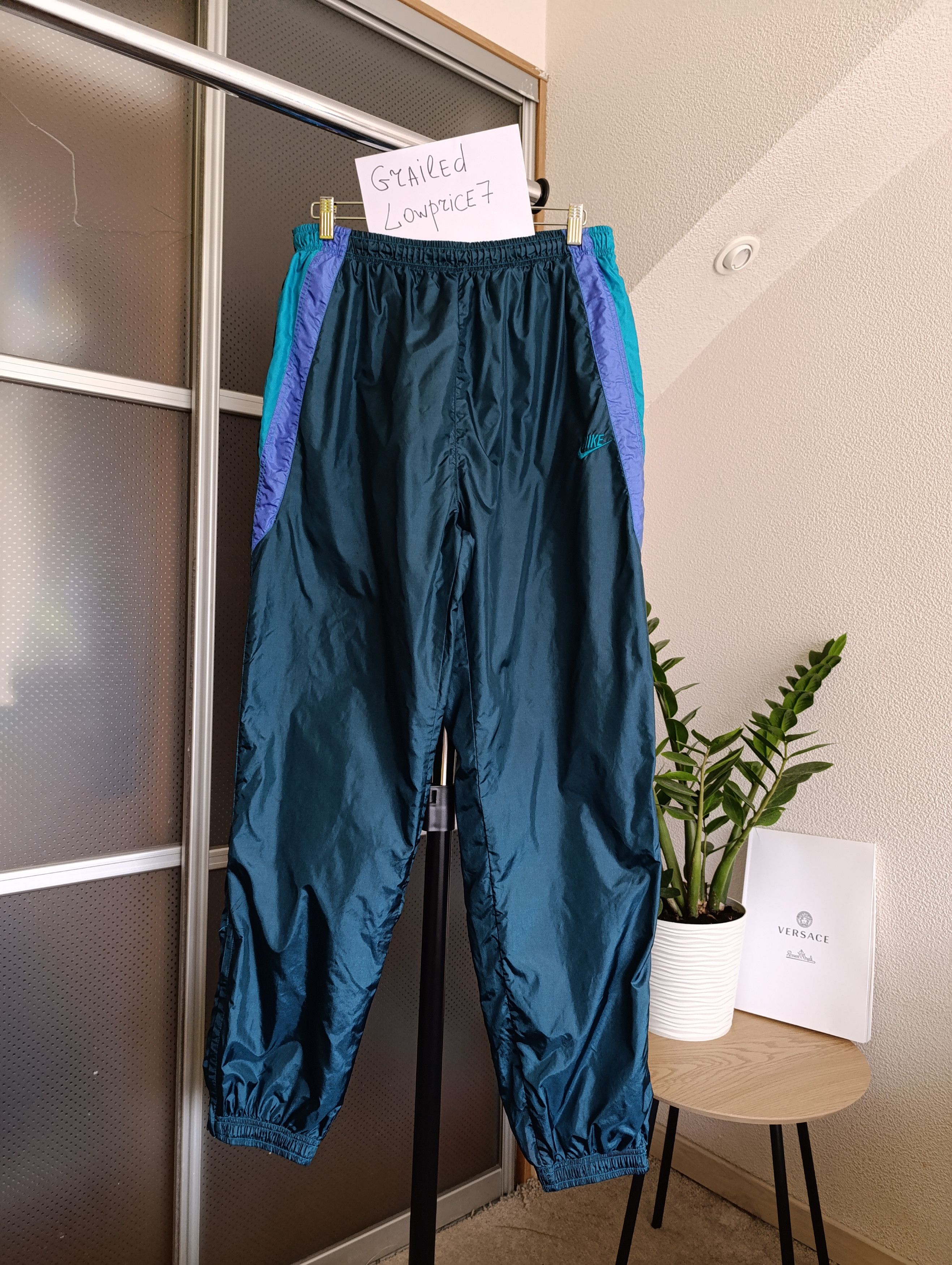 Nike × Vintage Vintage Nike Nylon Track Mens Pants S 90’s Sweatpants Size US 36 / EU 52 - 4 Thumbnail