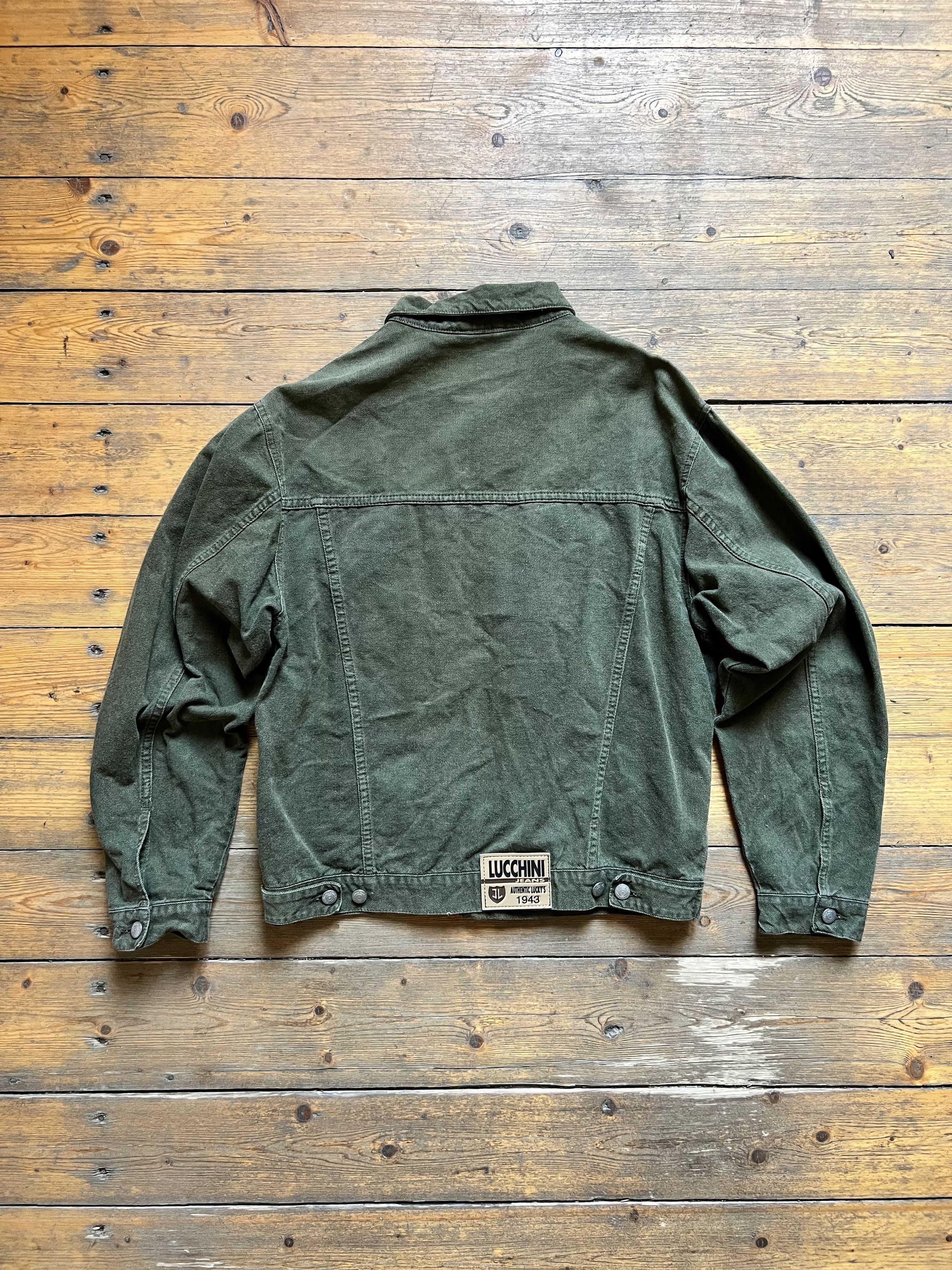 Other Khaki Denim No Name Vintage Heavy Jacket 1990s Size US M / EU 48-50 / 2 - 5 Thumbnail