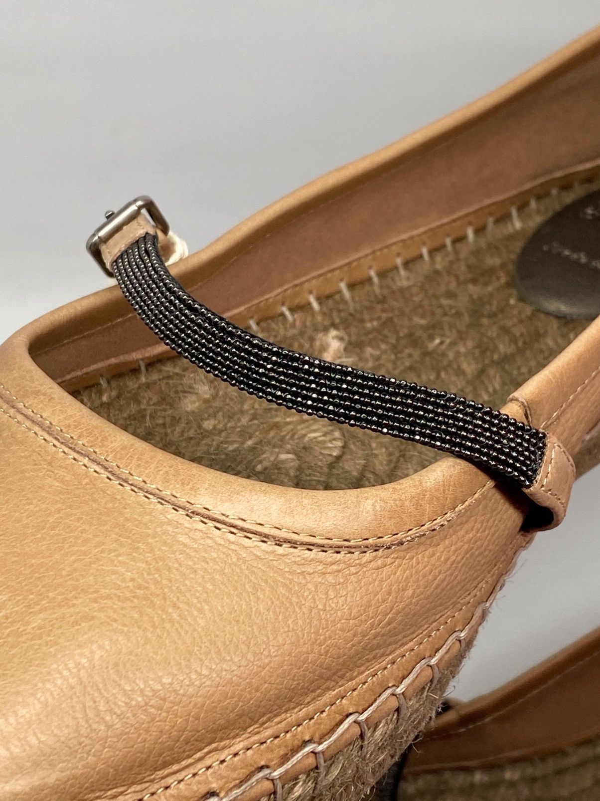 Brunello Cucinelli Brunello Cucinelli Monili Leather Espadrilles size 40 Size US 10 / IT 40 - 8 Thumbnail