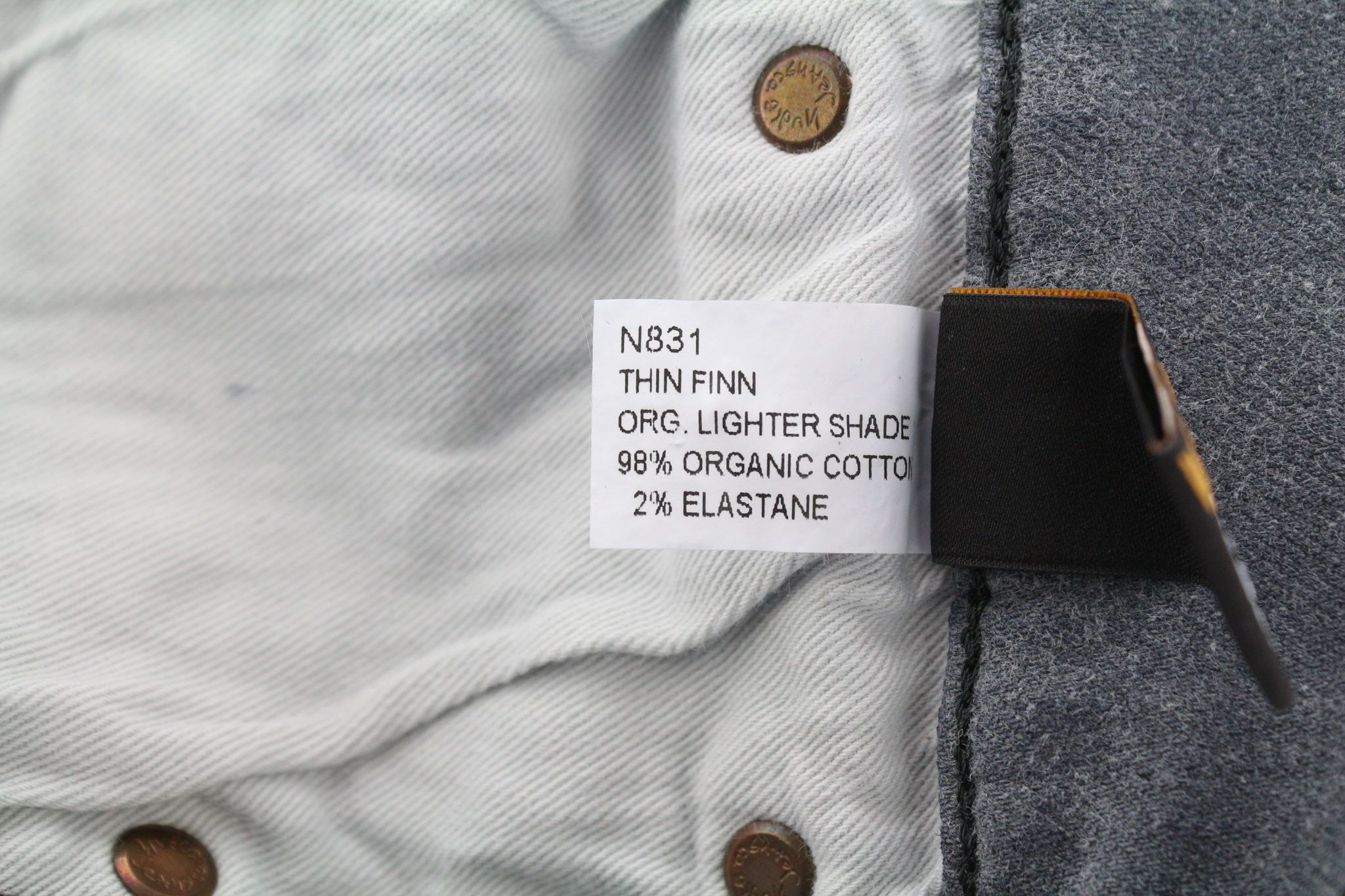 Nudie Jeans THIN FINN W28/L32 Slim Fit Grey Cotton Stretch 80628 Size US 28 / EU 44 - 10 Thumbnail