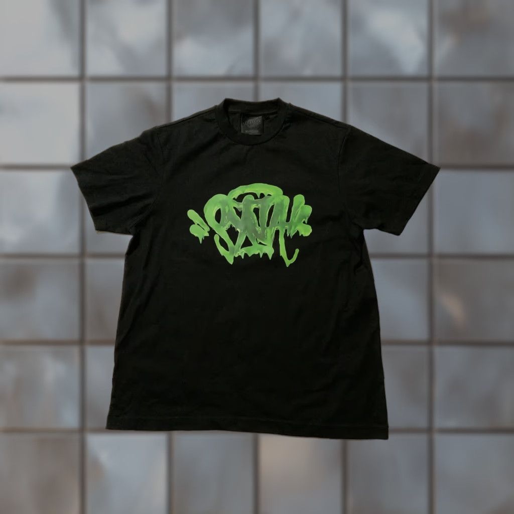 Vintage Syna World Central Cee Slime Green Black S/S Crewneck Graphic T-Shirt Sz. L Size US L / EU 52-54 / 3 - 1 Thumbnail