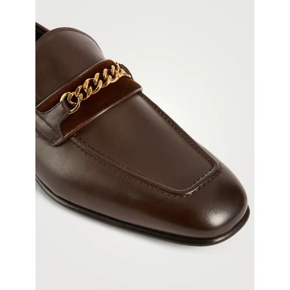 Tom Ford o1loc1c0525 J1334G Leather Chain Loafers in Brown Size US 10 / EU 43 - 3 Thumbnail