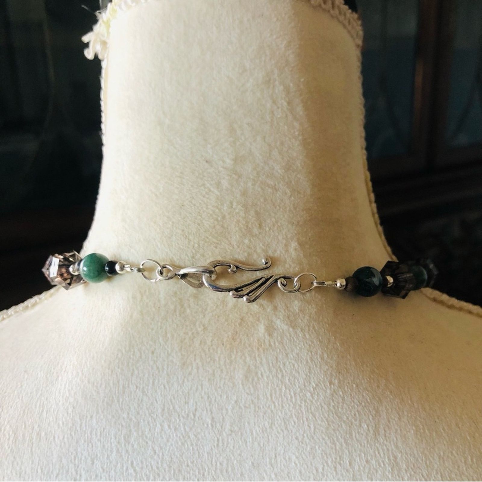 Handmade Handcrafted faceted pendant agate and jasper stone necklac Size ONE SIZE - 7 Thumbnail