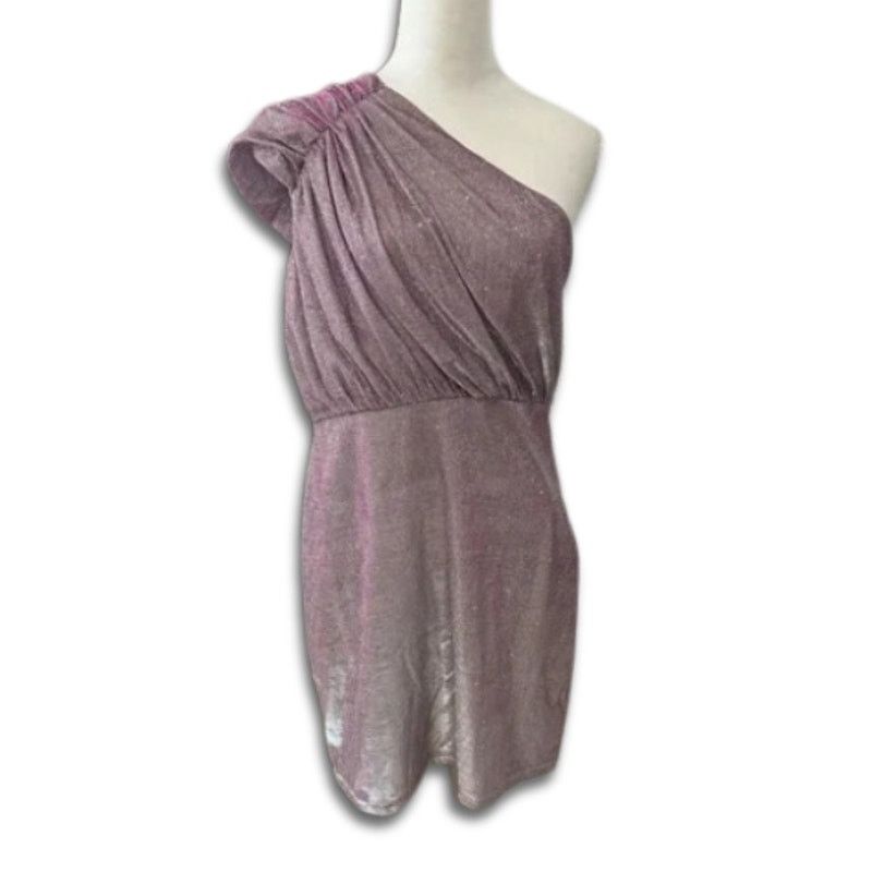 Other Area Sheath Dress One Shoulder Lightweight Metallic L NWOT Size L / US 10 / IT 46 - 1 Thumbnail
