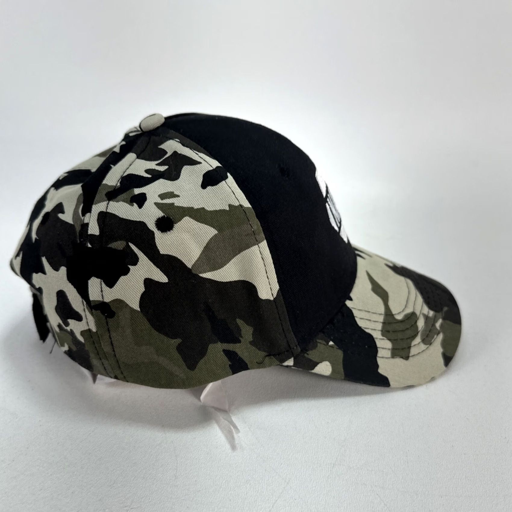 Logo 7 NAPA Hat Cap Camo Embroidered White Logo Black Front Strap Back Baseball Cap Men Adjustable Twill Camouflage Size ONE SIZE - 4 Thumbnail