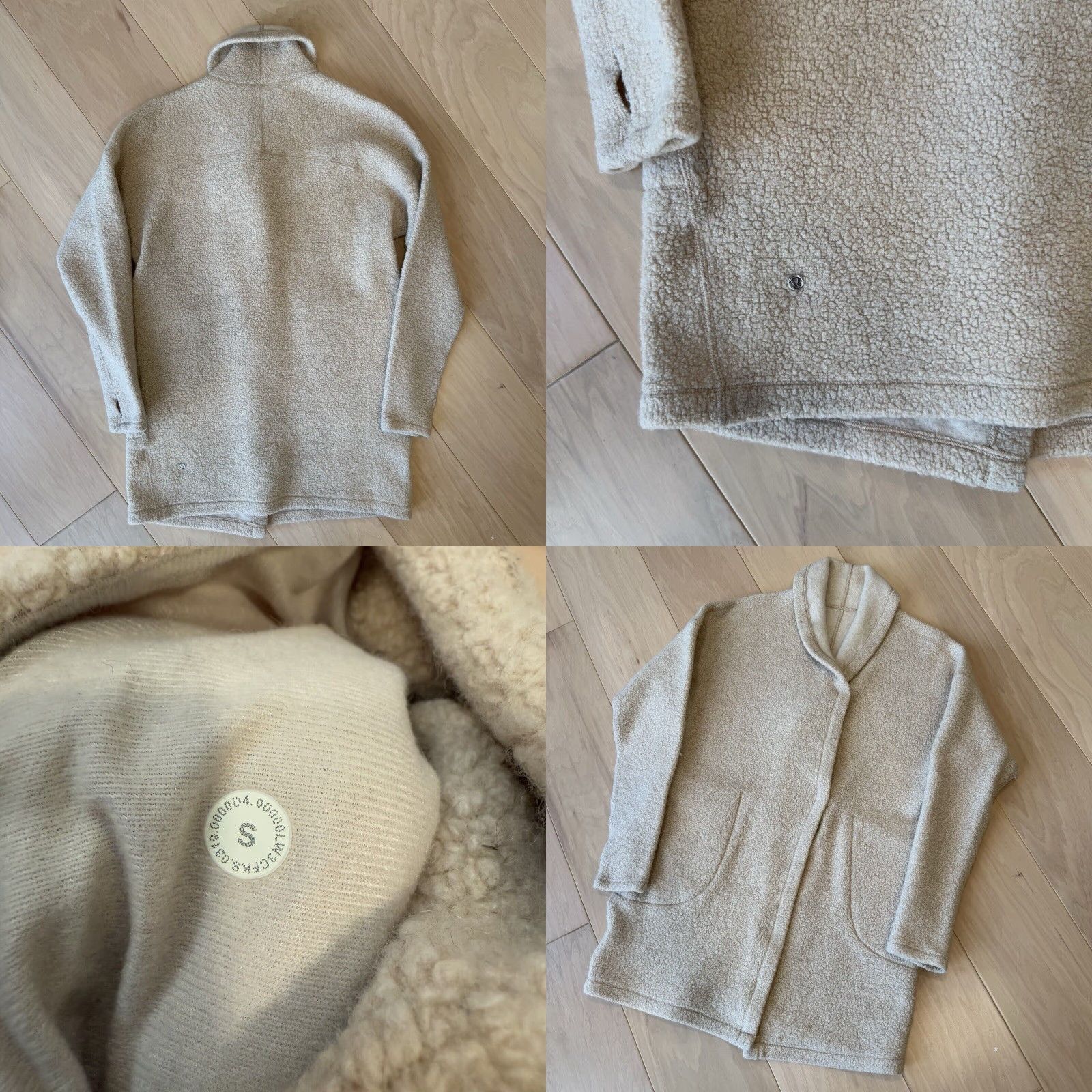 Lululemon Lululemon Sincerely Sherpa Wrap Women's S Beige Open Sweater Glam Athleisure Size S / US 4 / IT 40 - 8 Thumbnail
