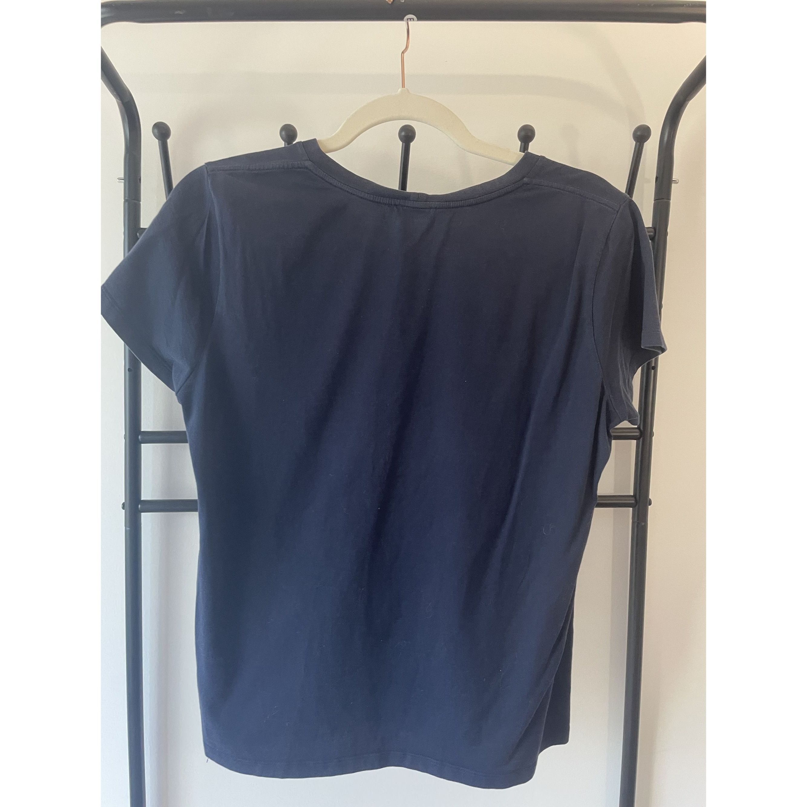 Celine Celine Navy Blue Logo T-Shirt Womens L 100% Cotton Size L / US 10 / IT 46 - 2 Thumbnail