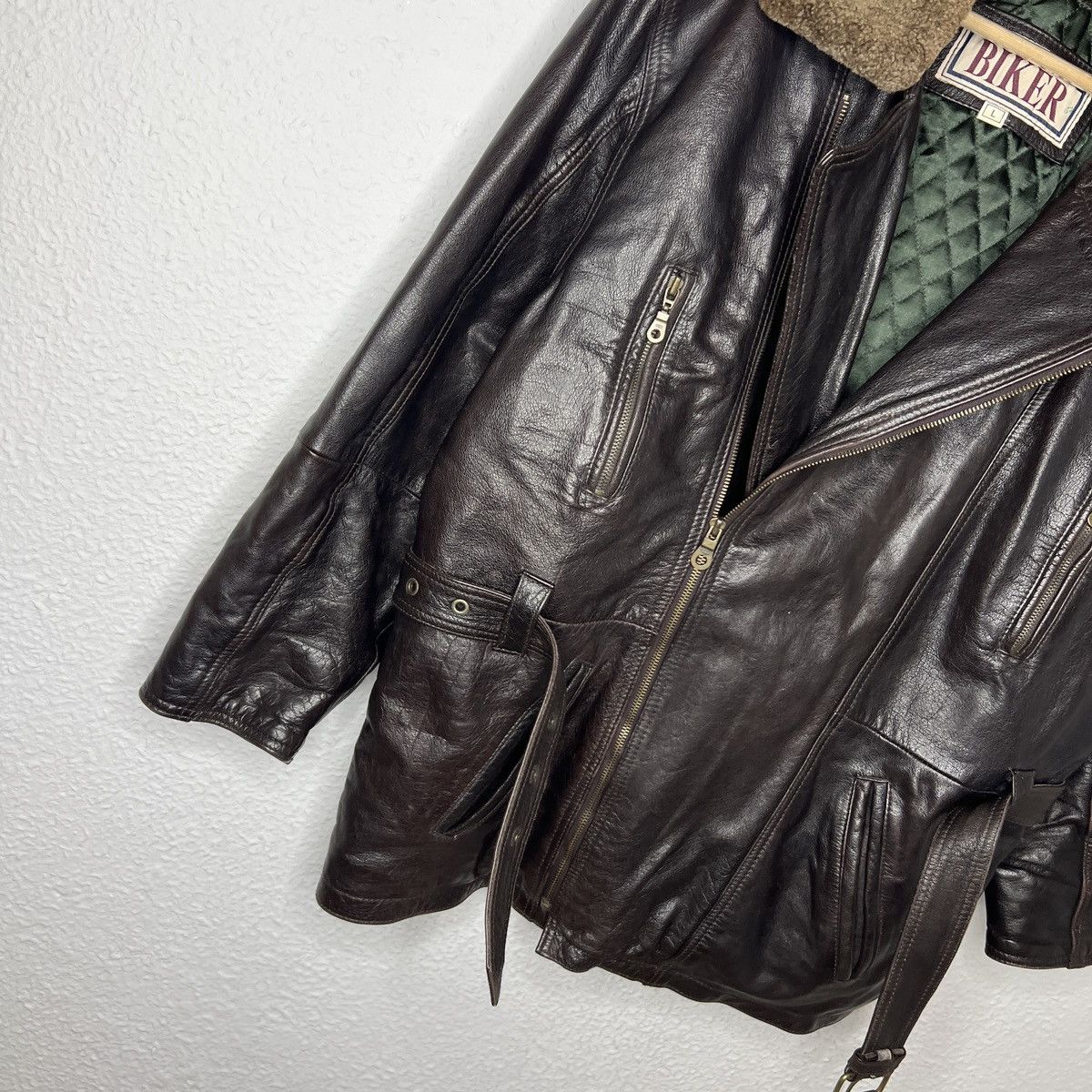 Other Vintage Leather Jacket Biker Ramones Moto Rider Flight B-1 Size US L / EU 52-54 / 3 - 2 Thumbnail