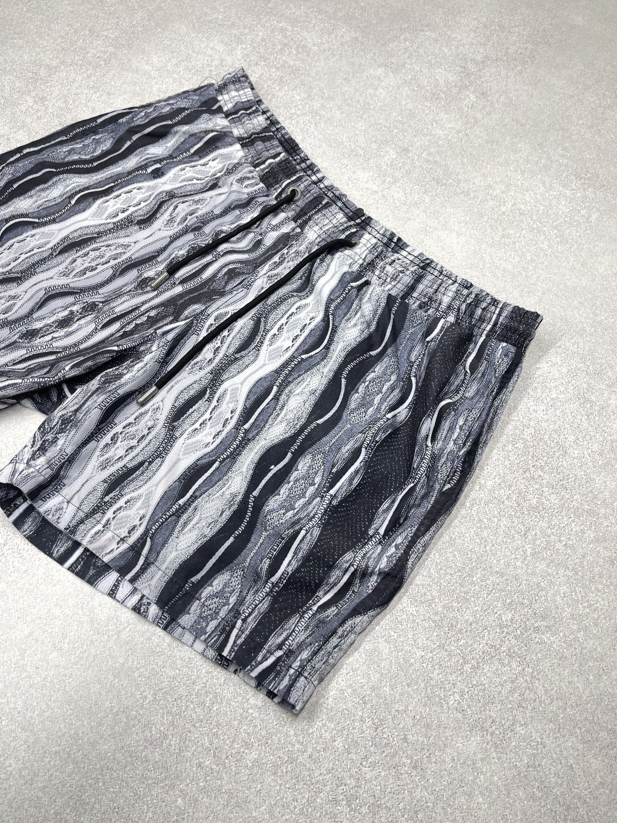Carlo Colucci CARLO COLUCCI COOGI Style Pattern Swim Shorts Black/Gray Size US 36 / EU 52 - 4 Thumbnail