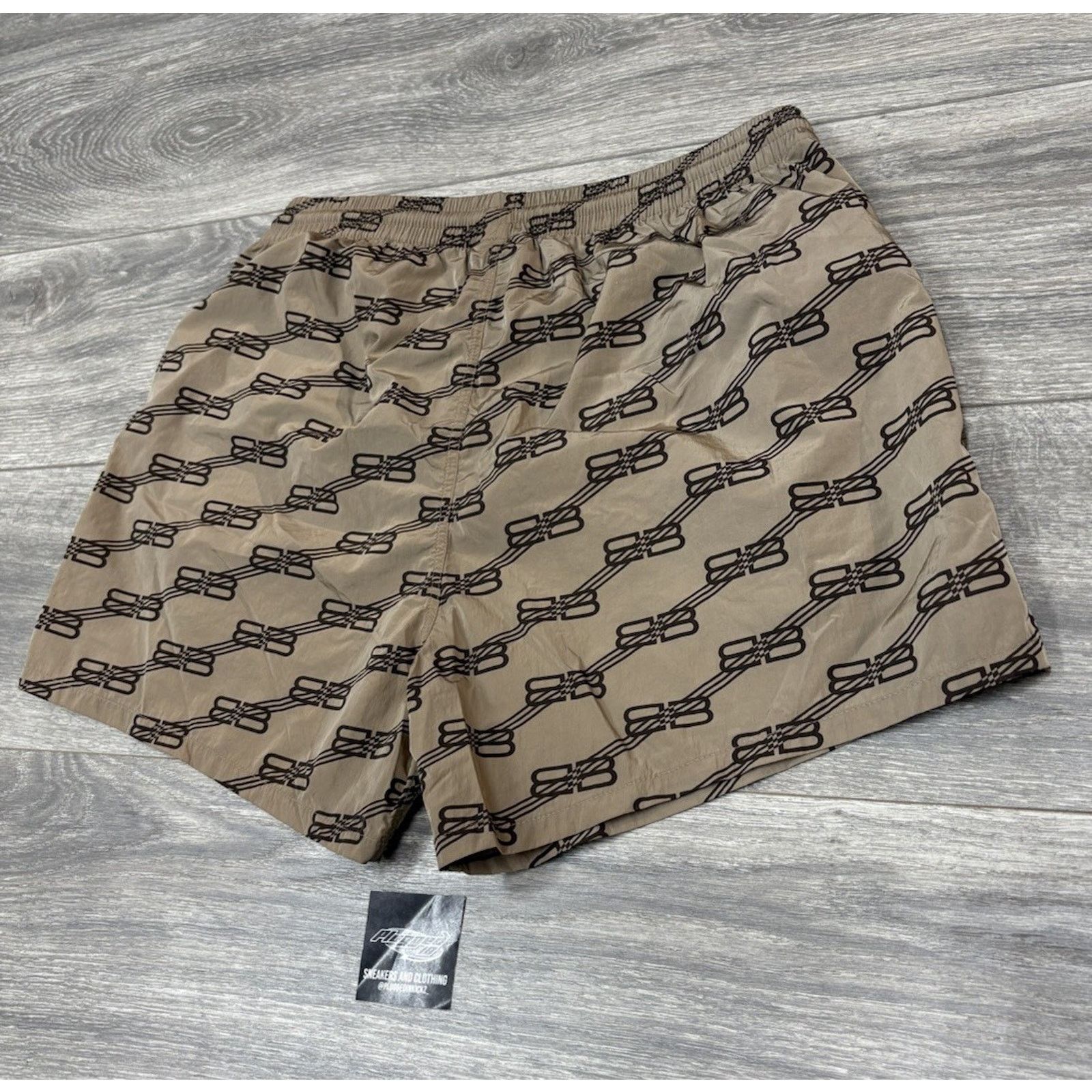 Balenciaga Balenciaga BB Monogram Swim Shorts ' Beige Brown ' | NEW! Size US 30 / EU 46 - 10 Thumbnail