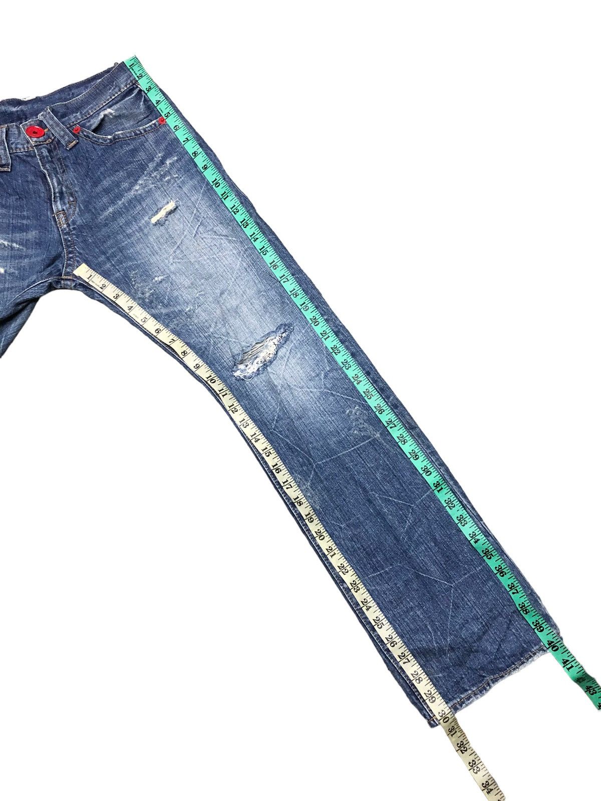 Japanese Brand FLARED⚡️SPELL OUT CO&LU JAPANESSE DENIM Size US 28 / EU 44 - 9 Thumbnail