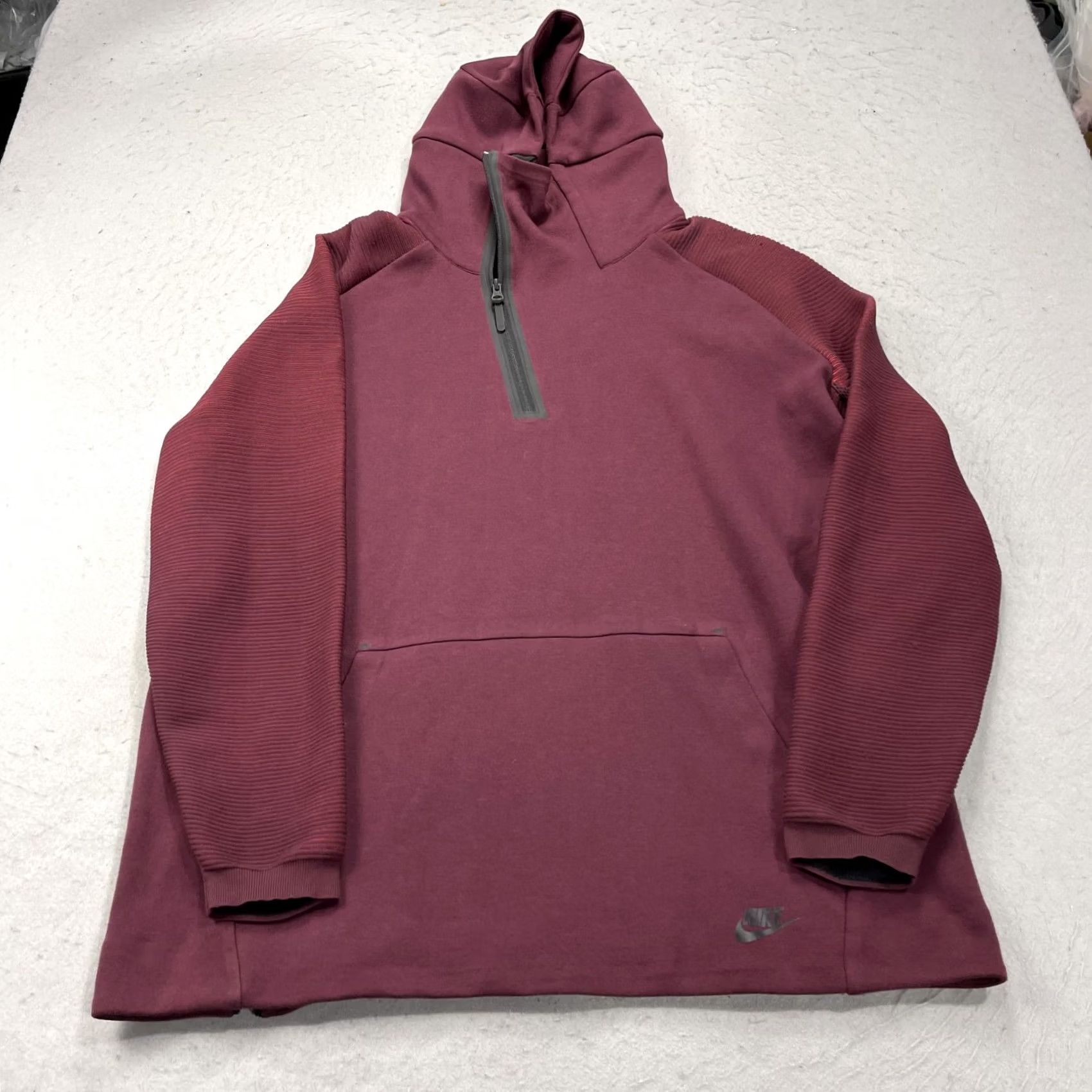 Nike Nike Tech Hoodie Mens 2XL Maroon Sportswear Nike Sportswear Hoodie Full Zip Hooded Size US XXL / EU 58 / 5 - 2 Thumbnail