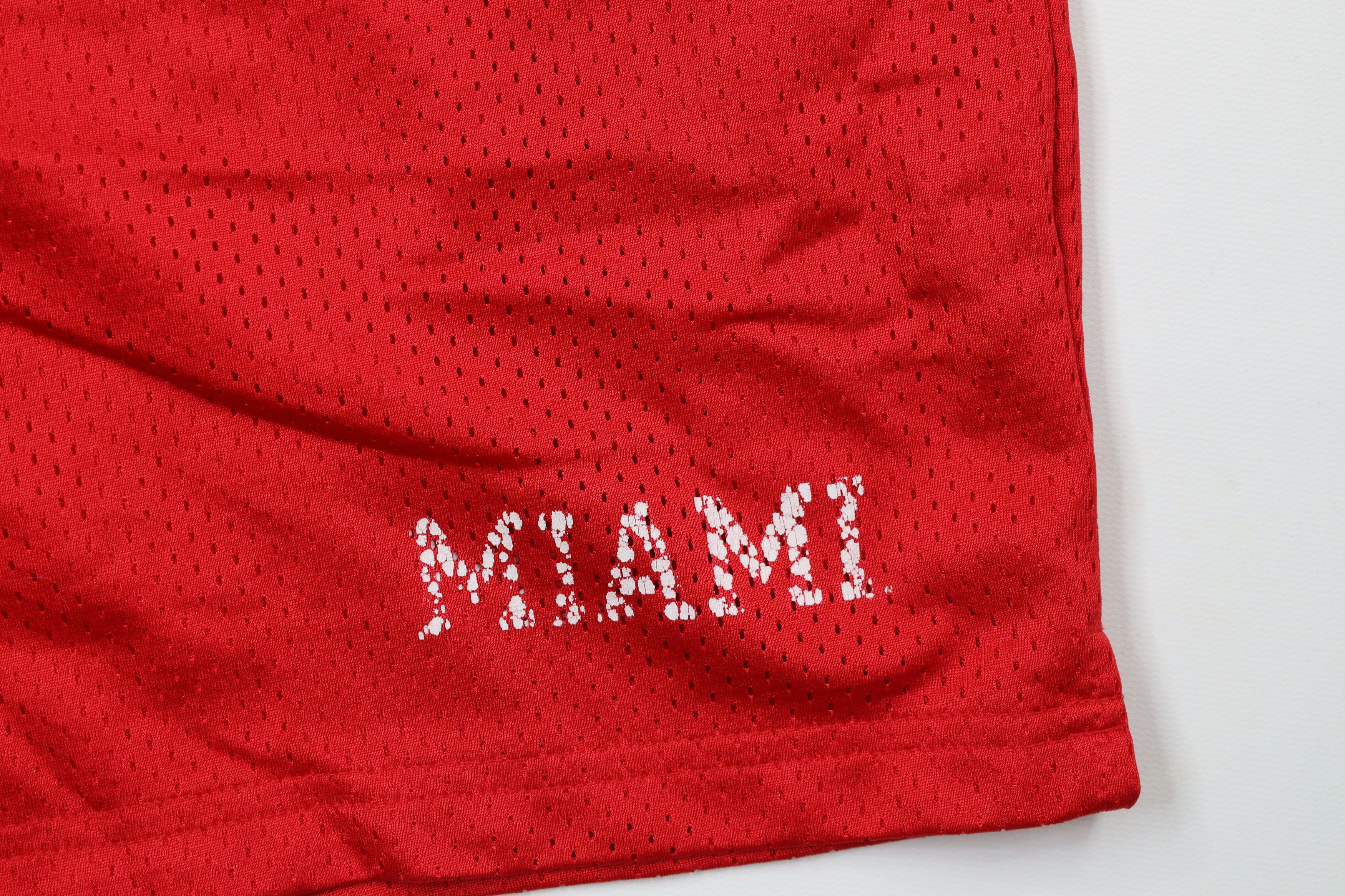 Champion Vintage 90s Champion Miami Ohio Above Knee Mesh Shorts Red Size US 36 / EU 52 - 5 Thumbnail