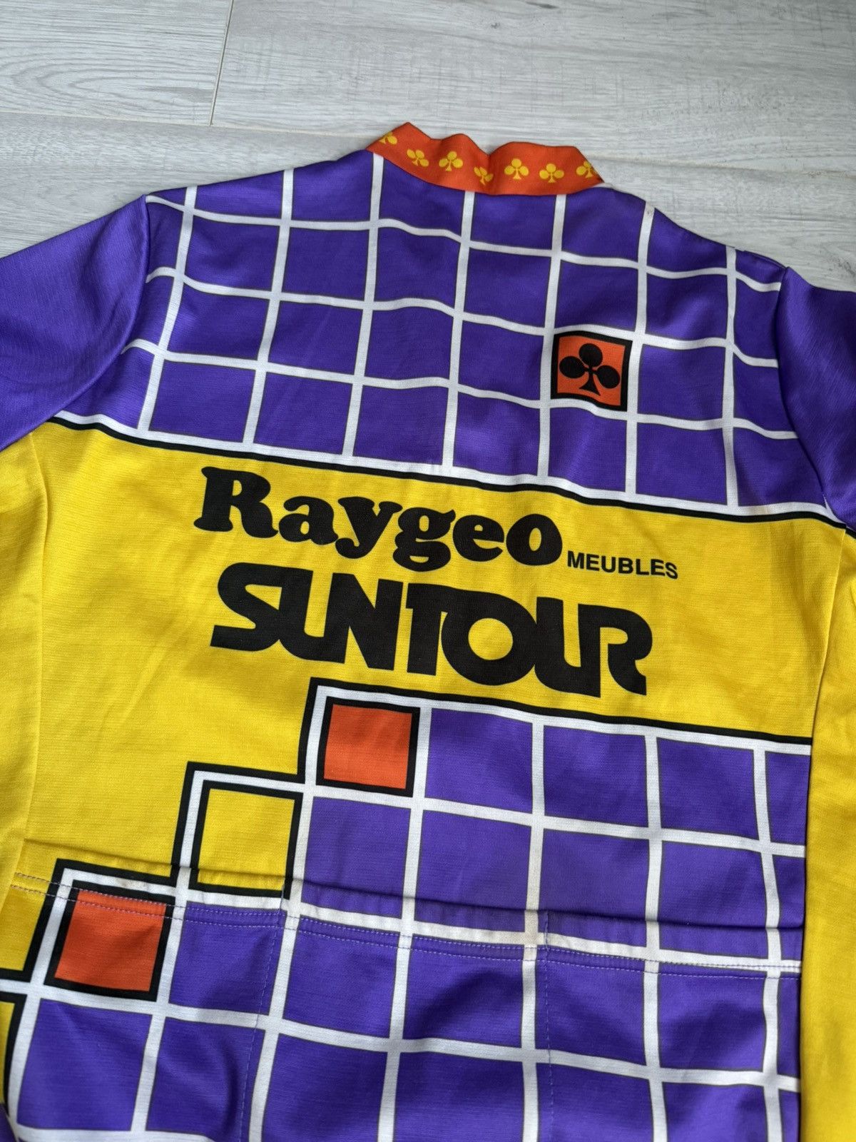 Vintage Vintage Cycling jersey RAYGEO meubles Suntour LA Rochen Size US L / EU 52-54 / 3 - 4 Thumbnail