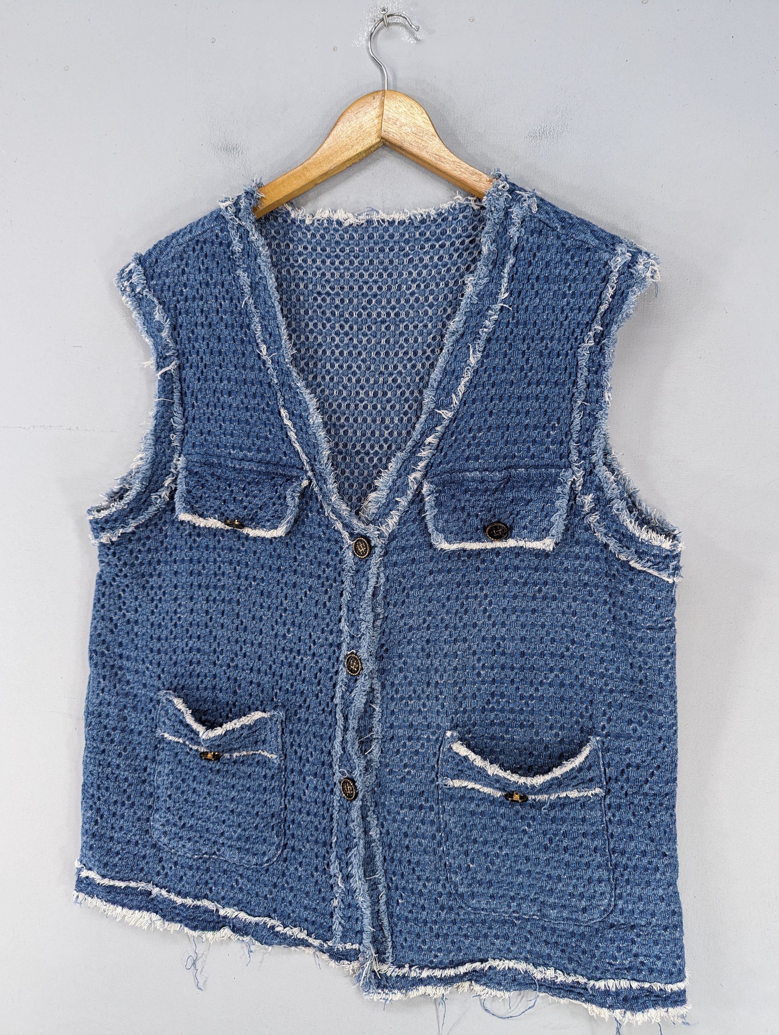 Japanese Brand Dazy Denim Style Sleeveless Vest Jacket Size XL / US 12-14 / IT 48-50 - 3 Thumbnail