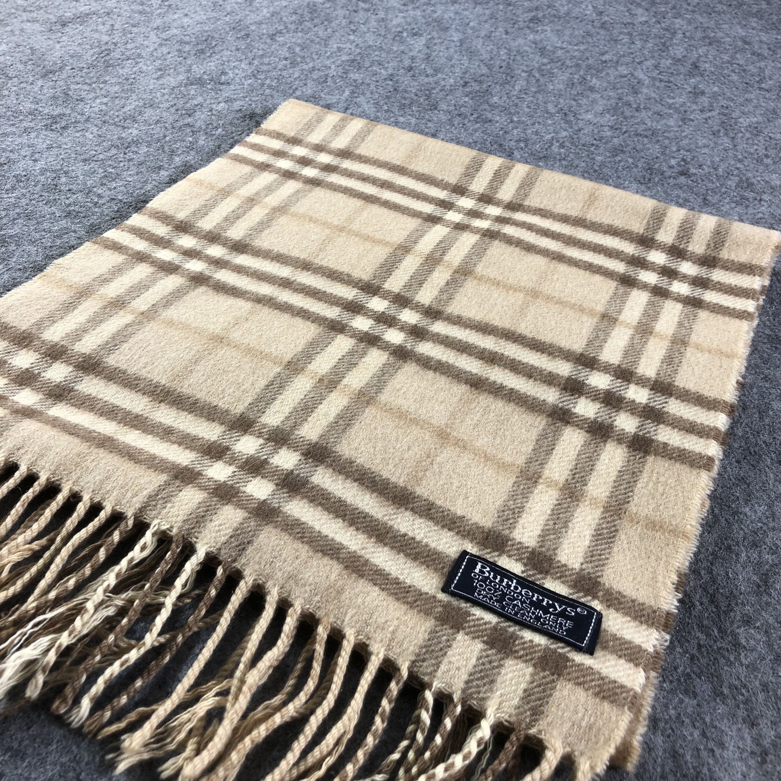 Burberry Burberrys Nova Check Cashmere Scarf Muffler Neckwear V1640 Size ONE SIZE - 3 Thumbnail