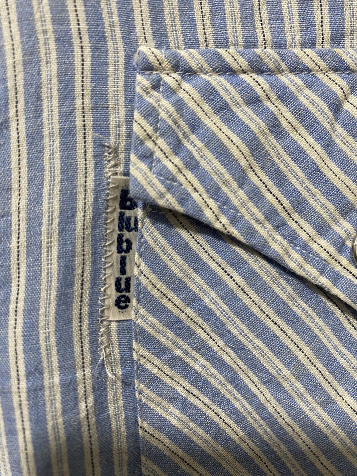 Blue Blue Japan × Japanese Brand × Vintage Blue Blue Japan Hickory Shirt Size US M / EU 48-50 / 2 - 3 Thumbnail