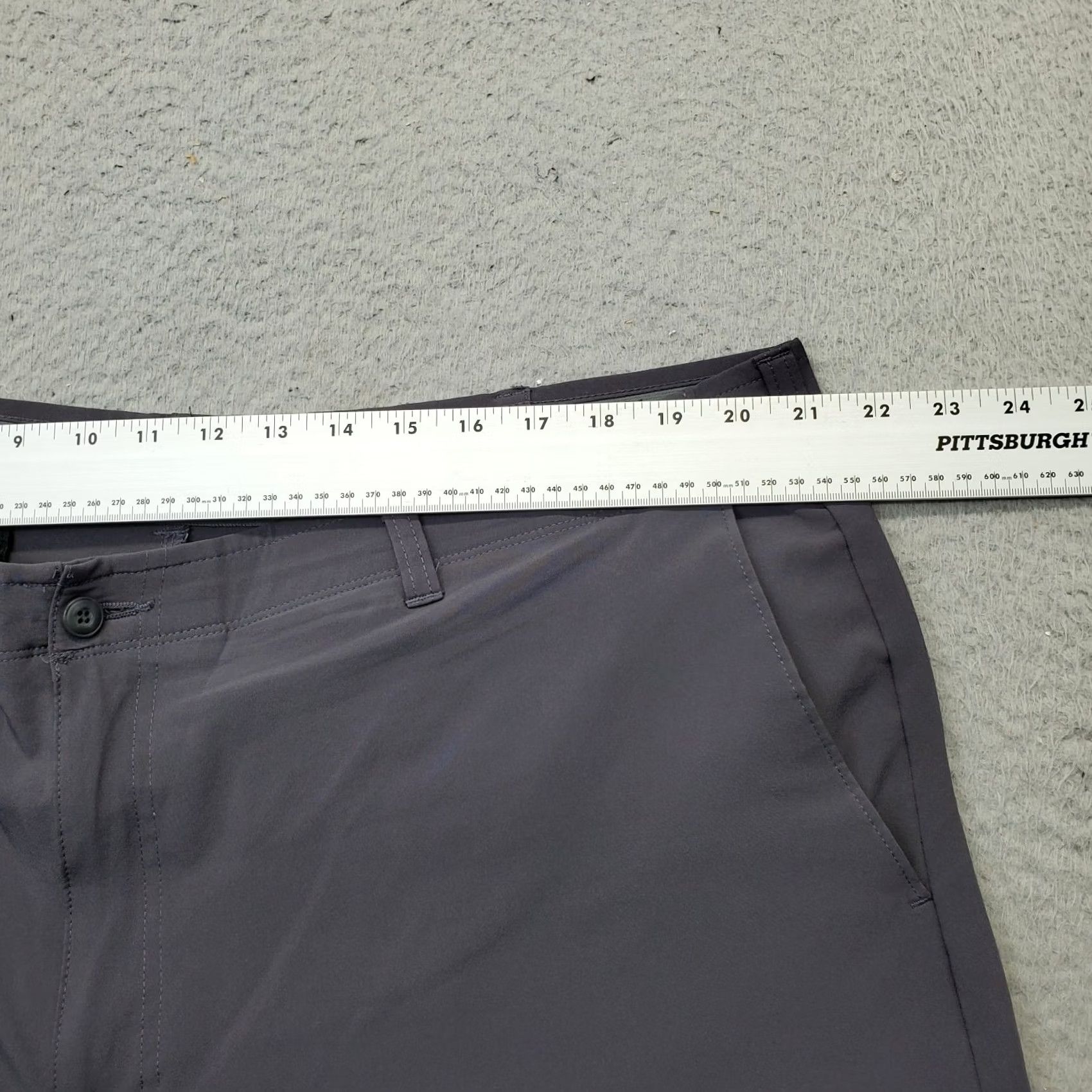Hogan Ben Hogan Mens Chino Shorts Gray 42 Regular Fit Stretch Waistband Slash Pocket Casual Outdoor Summer 90s Size US 42 / EU 58 - 5 Thumbnail
