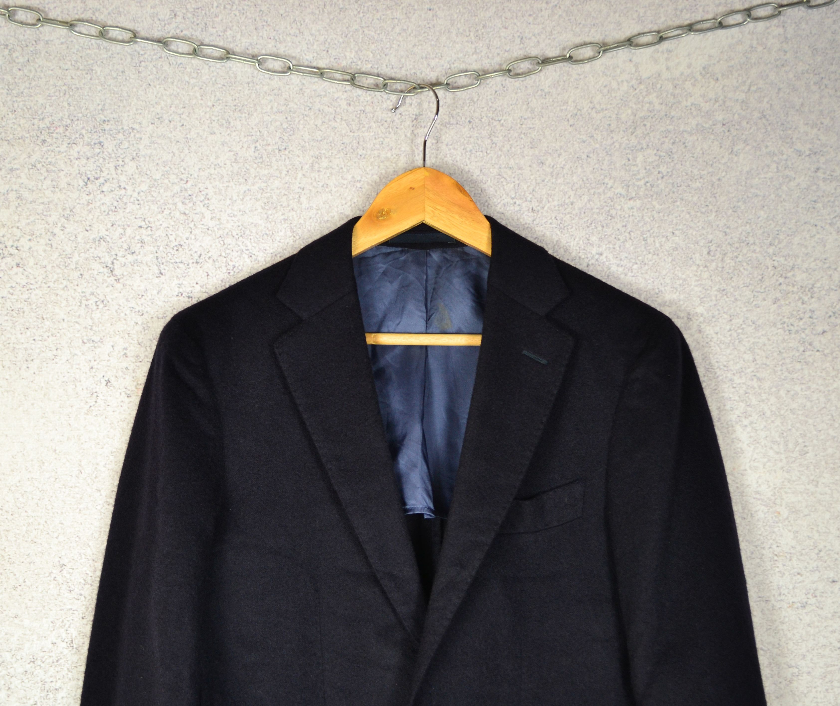 Suitsupply SUITSUPPLY HAVANA HL 100% PURE CASHMERE Dark Blue Blazer Size 44S - 4 Thumbnail