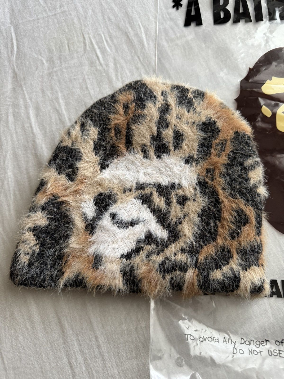 Bape Bape Beanie Leopard Print Knit Cap Size ONE SIZE - 1 Thumbnail