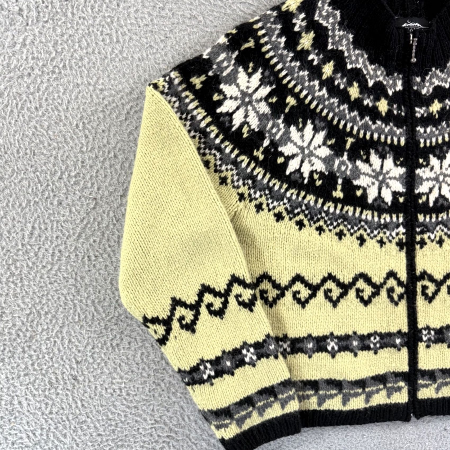 Vintage VINTAGE Icelandic Design Sweater Womens M Angora Lambswool Zip Nordic Outdoor Jeans? Size M / US 6-8 / IT 42-44 - 4 Thumbnail