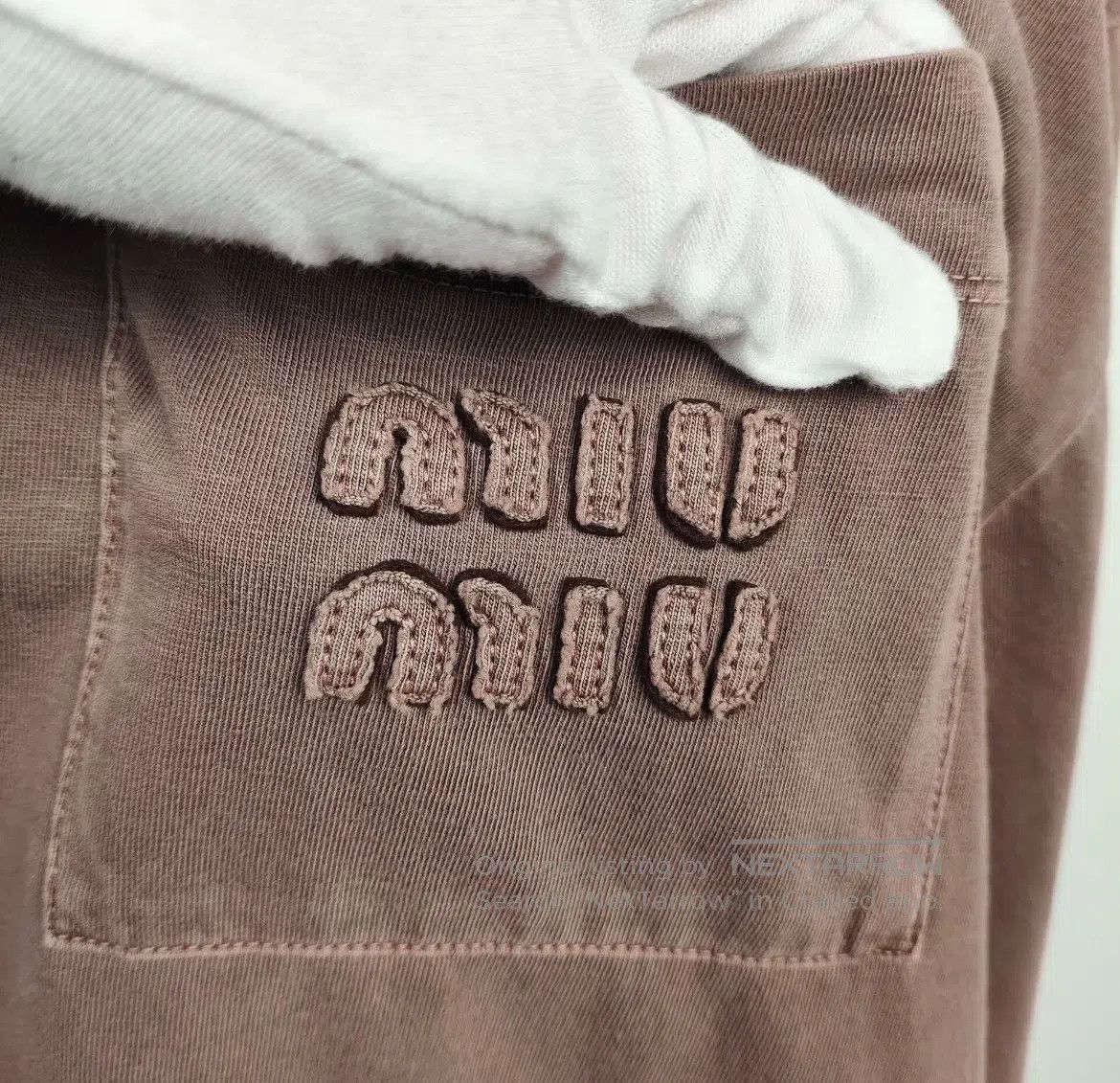 Miu Miu Miu Miu Coffee-colored round neck logo letter print long-s Size US XS / EU 42 / 0 - 3 Thumbnail