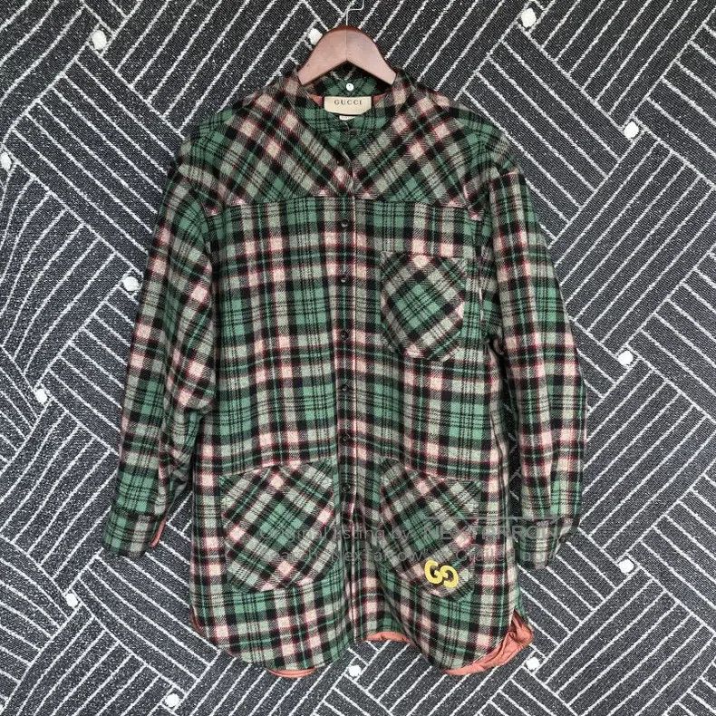 Gucci Gucci Logo embroidered plaid detachable collar long sleeve Size XS / US 0-2 / IT 36-38 - 1 Thumbnail