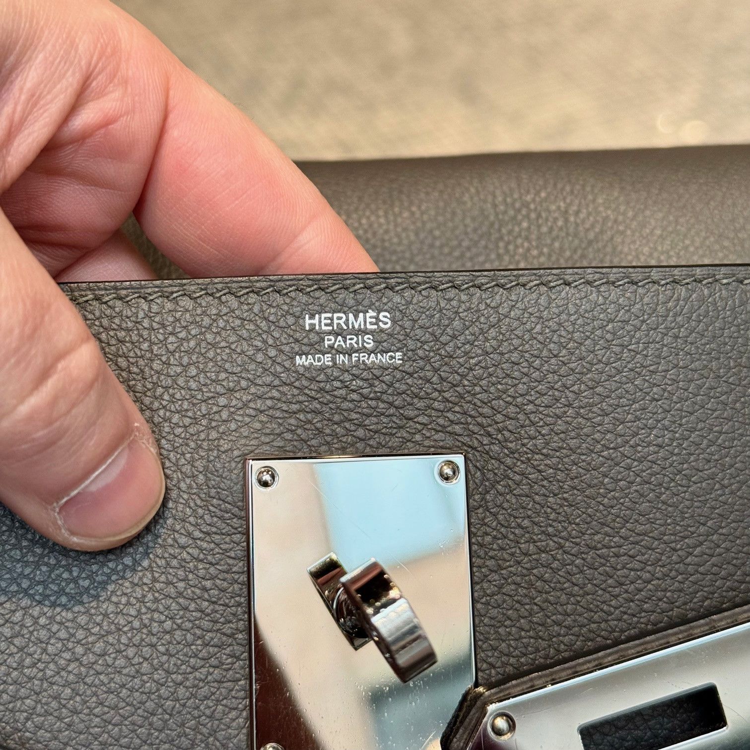 Hermes Hermès 2023 Vert de Gris Evercolor Kelly Messenger PM Bag Size ONE SIZE - 13 Thumbnail