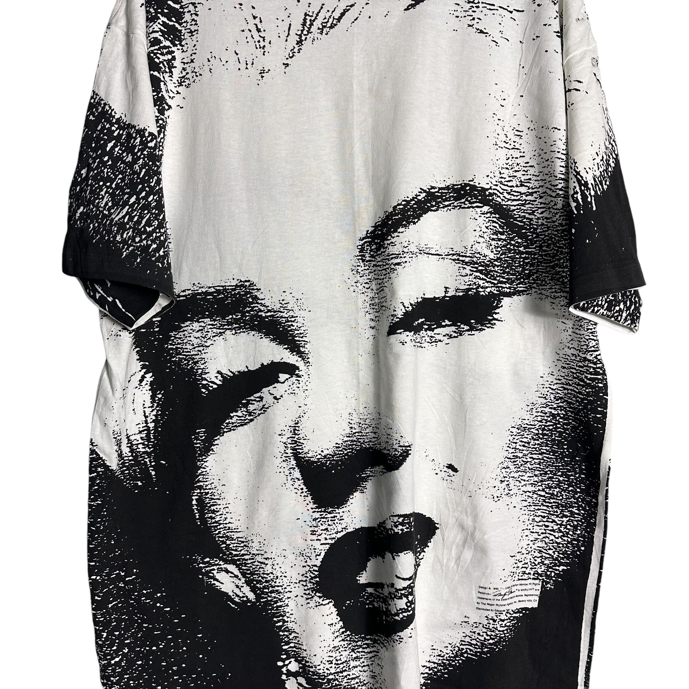 Band Tees 🔥RARE🔥Vintage Marilyn Monroe Big Face All Print T-shirt Size US XL / EU 56 / 4 - 5 Thumbnail