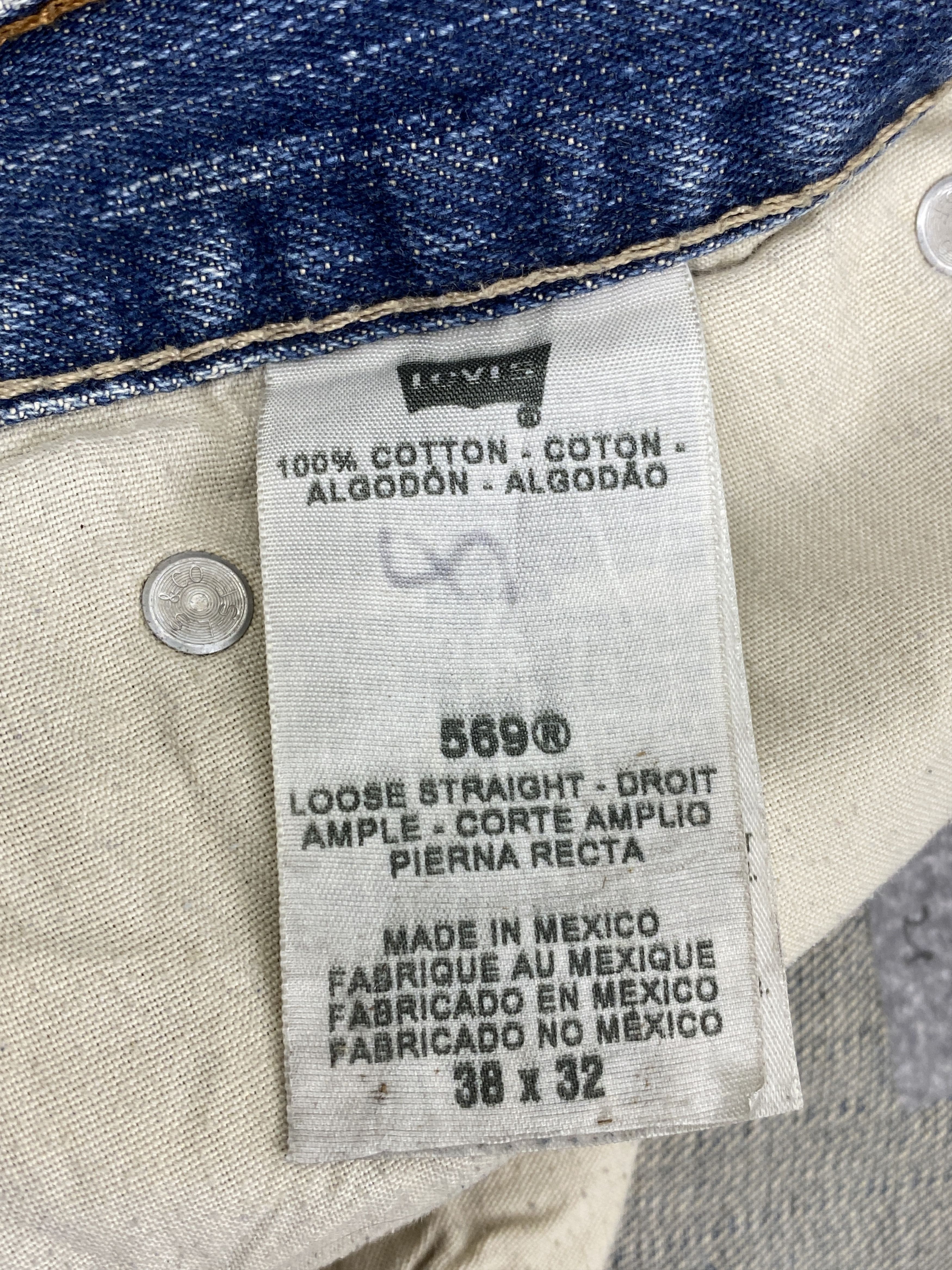 Levi's Vintage Levis 569 Loose Straight Faded Blue Jeans S0044 Size US 33 - 8 Thumbnail