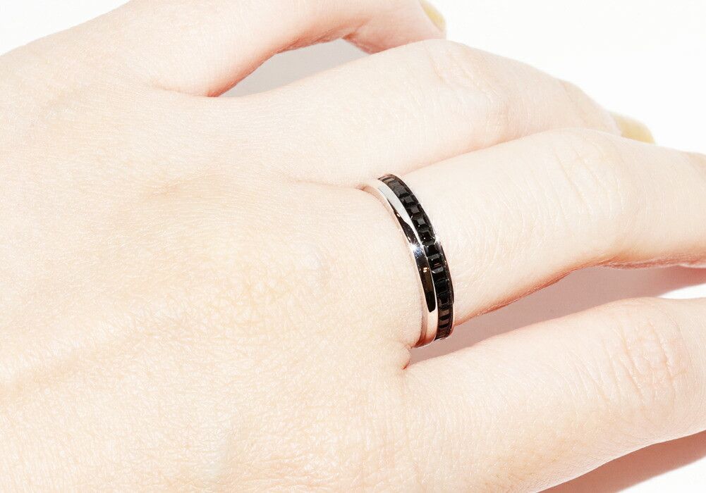 Other Boucheron Boucheron Quatre Black Ring Au750 Black PVD Ring Size 14 Metal Ring JAL00206 Size ONE SIZE - 1 Thumbnail