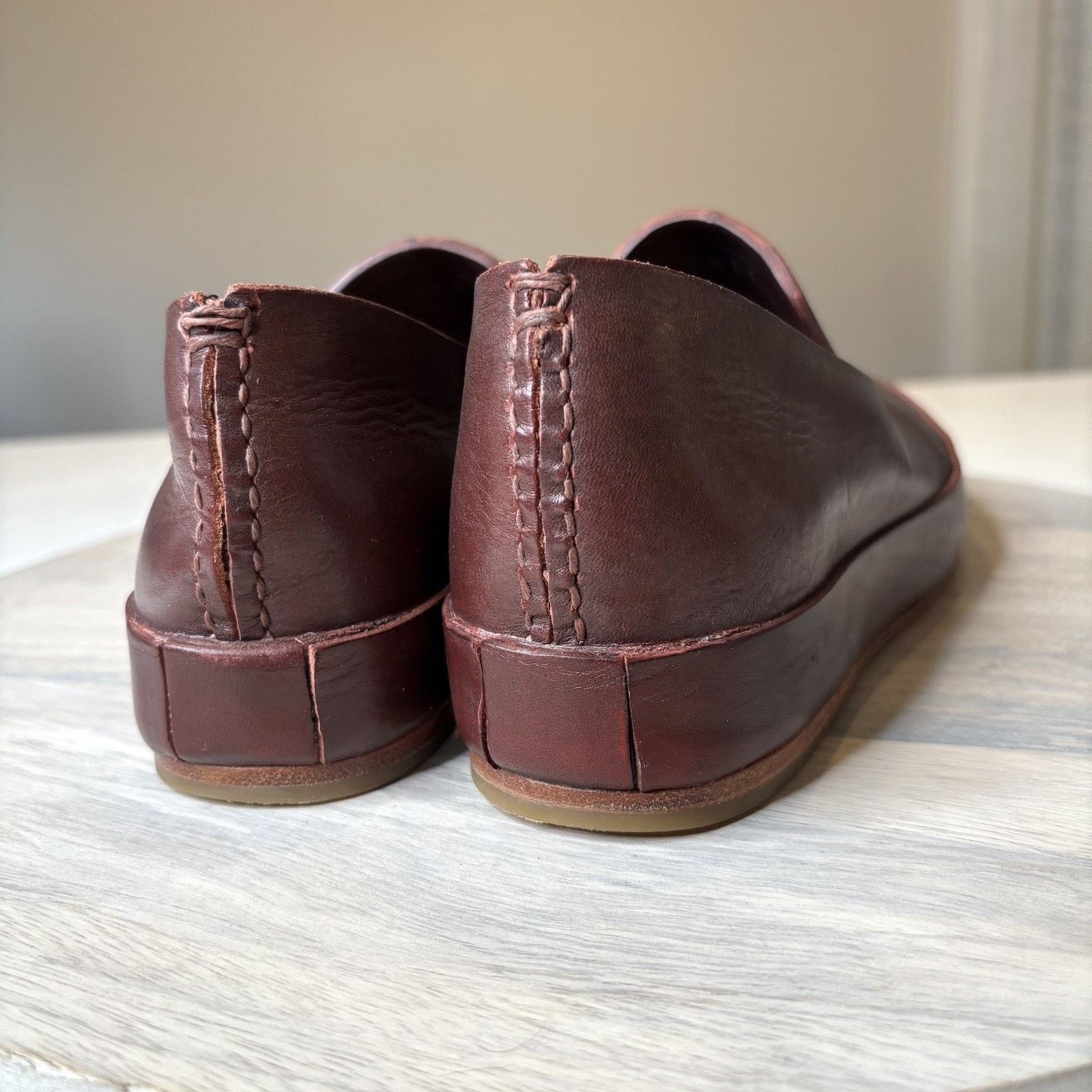 Feit Feit Handmade Maroon Red Leather Loafers Women's Size 9 US Size US 9 / IT 39 - 6 Thumbnail