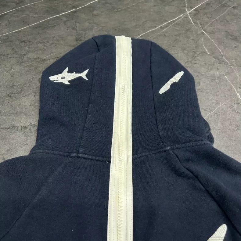 Thom Browne Thom Browne size4 Dark blue embroidered shark zipper cap Size US XL / EU 56 / 4 - 4 Thumbnail