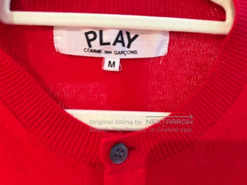 Comme des Garcons Comme des Garcons Red Wool Cardigan Size M / US 6-8 / IT 42-44 - 3 Thumbnail